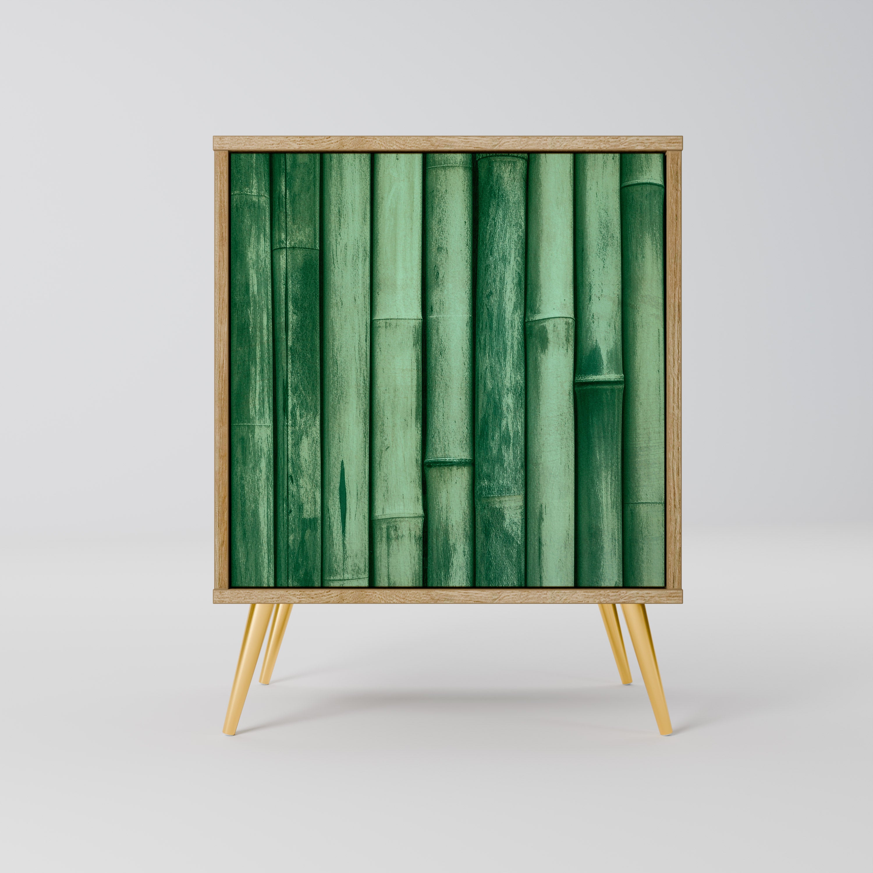 NATURAL GREEN Sideboard mit 1 Tür in Eiche-Optik