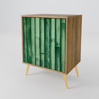 NATURAL GREEN Sideboard mit 1 Tür in Eiche-Optik
