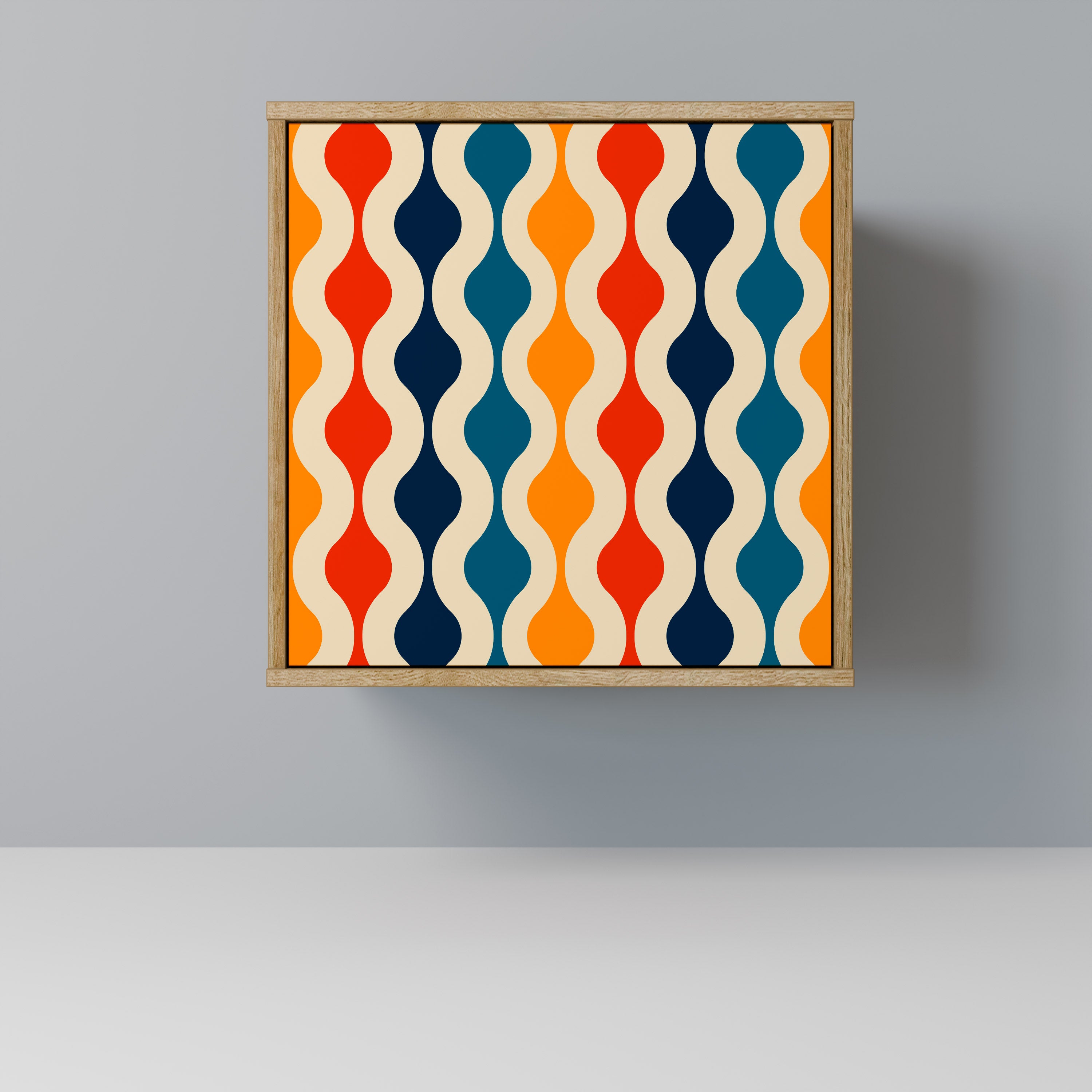 COLORFUL NOSTALGIA Sideboard mit 1 Tür in Eiche-Optik