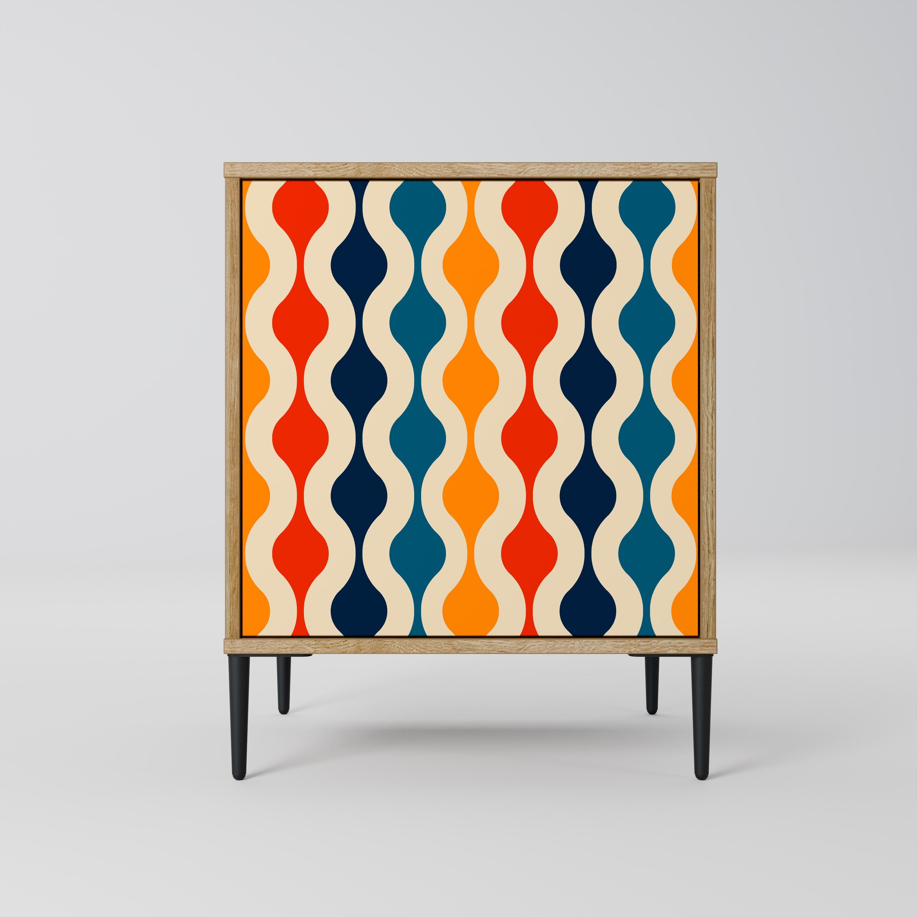 COLORFUL NOSTALGIA Sideboard mit 1 Tür in Eiche-Optik