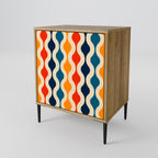 COLORFUL NOSTALGIA Sideboard mit 1 Tür in Eiche-Optik