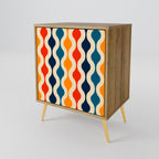 COLORFUL NOSTALGIA Sideboard mit 1 Tür in Eiche-Optik