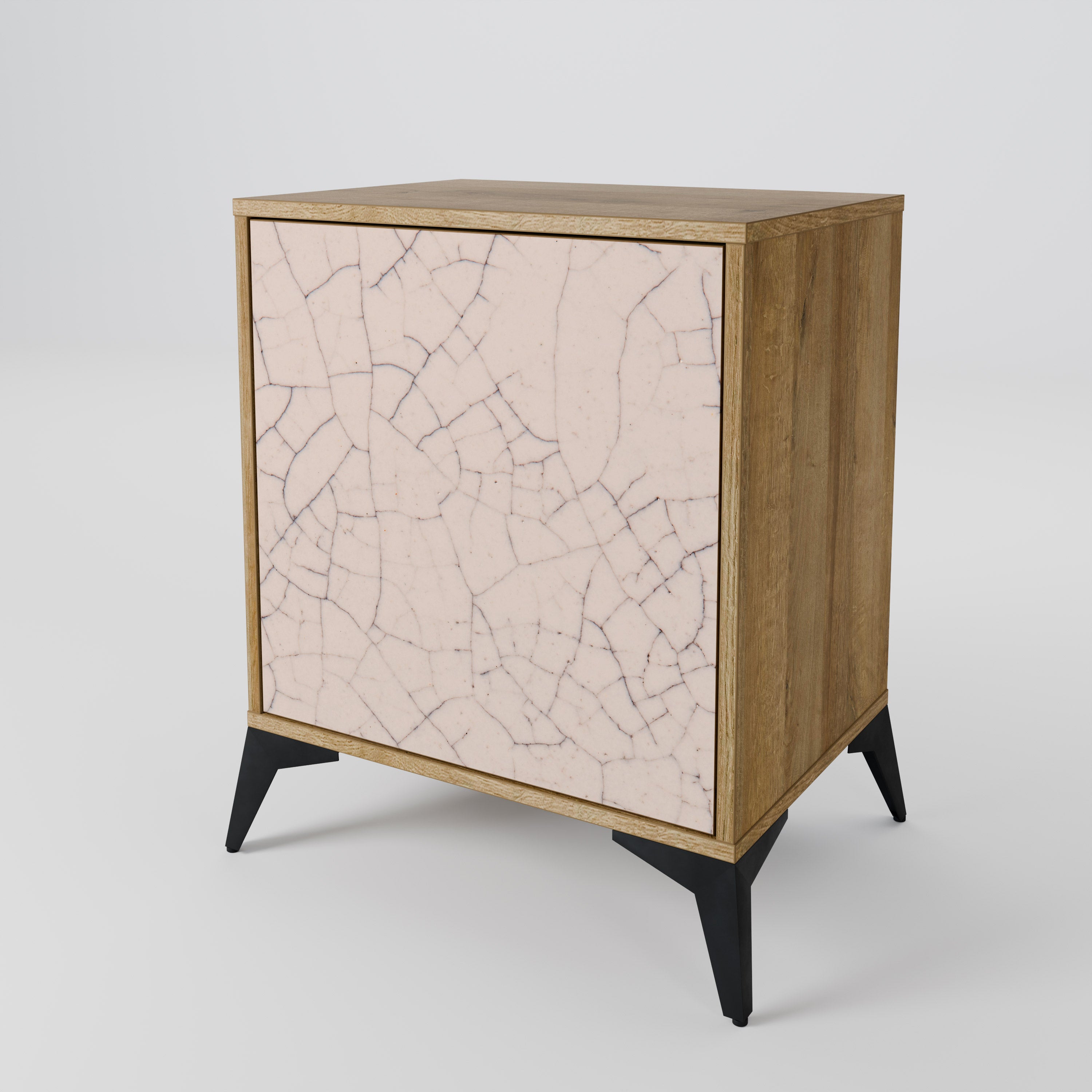 CERAMIC TEXTURE Sideboard mit 1 Tür in Eiche-Optik