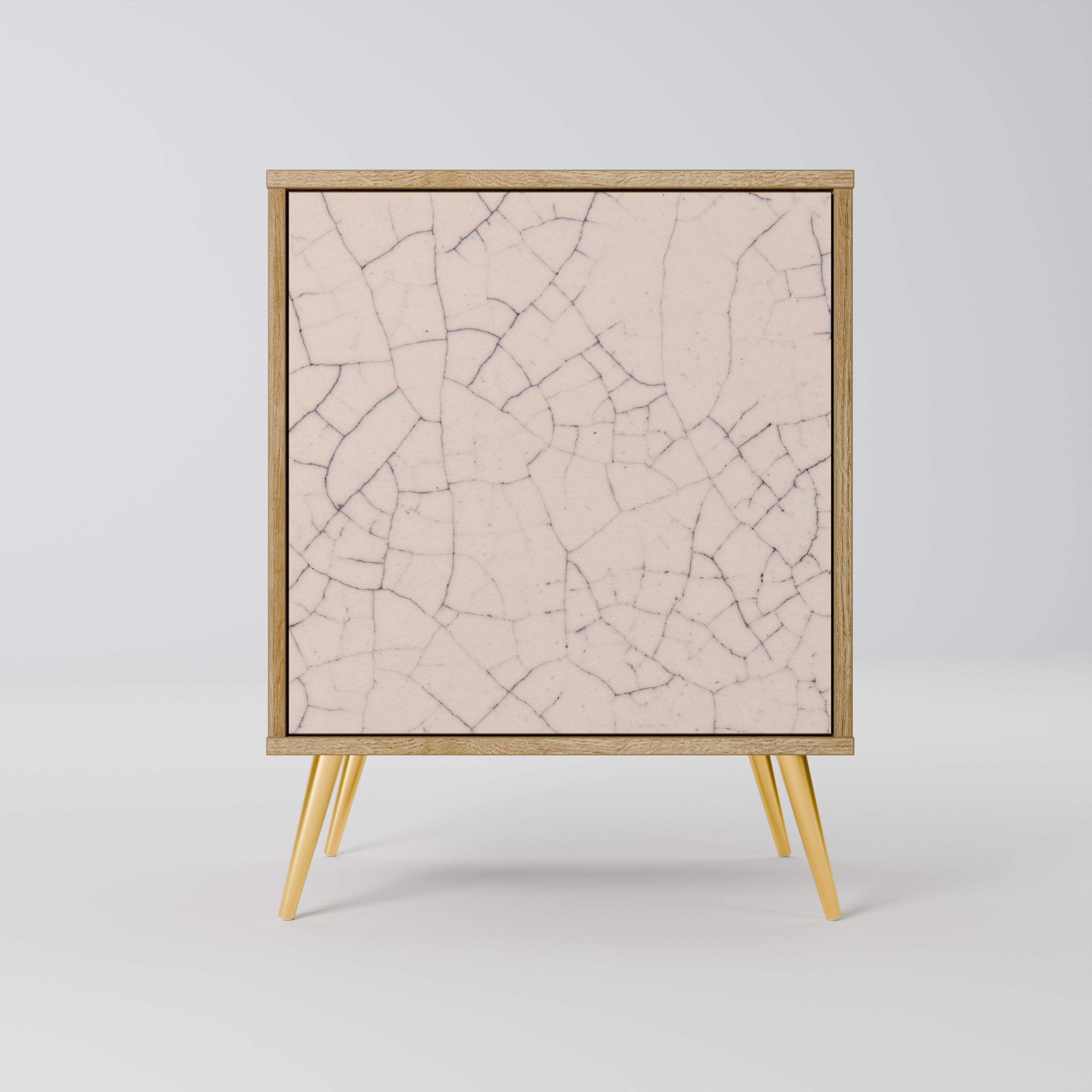 CERAMIC TEXTURE Sideboard mit 1 Tür in Eiche-Optik