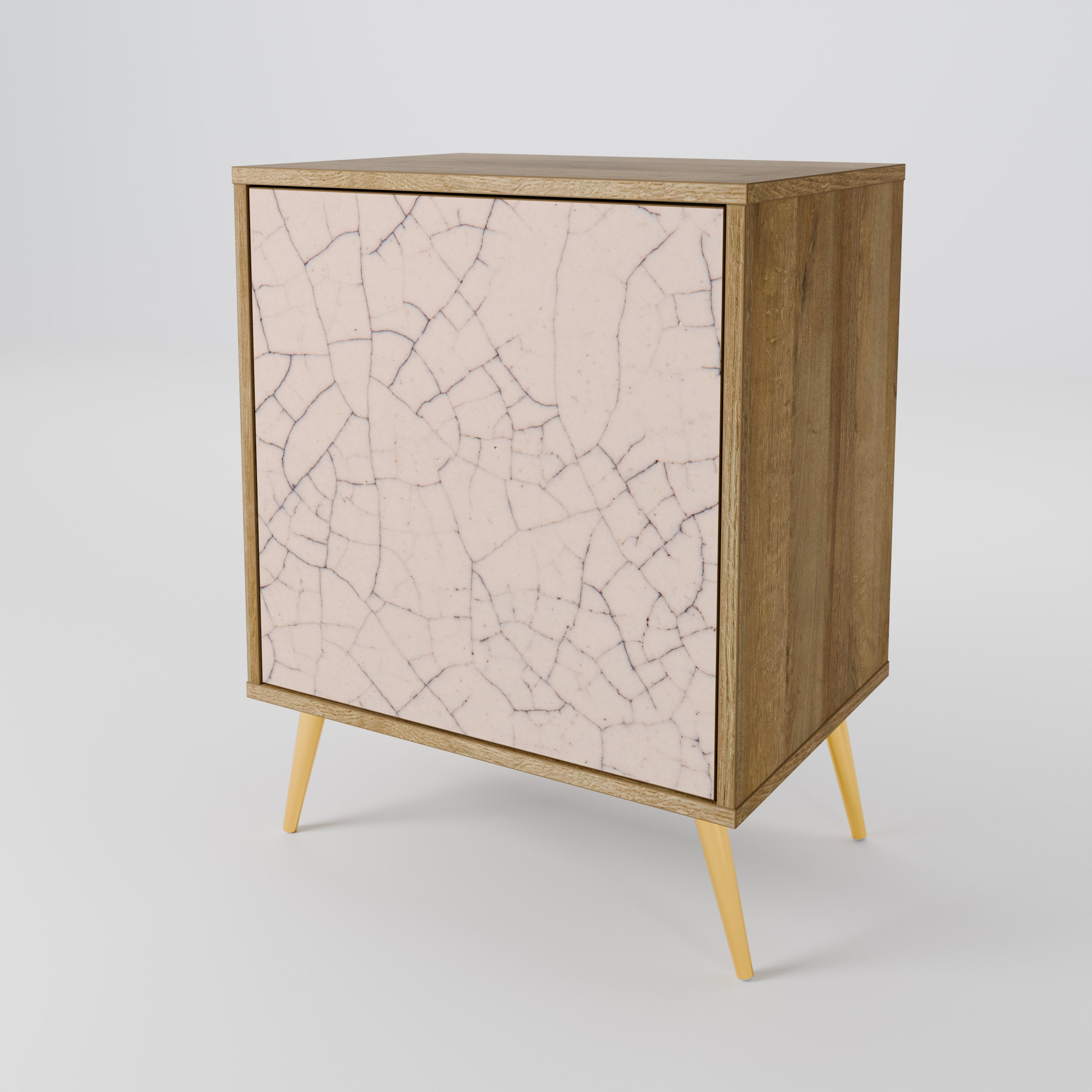 CERAMIC TEXTURE Sideboard mit 1 Tür in Eiche-Optik