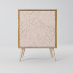 CERAMIC TEXTURE Sideboard mit 1 Tür in Eiche-Optik