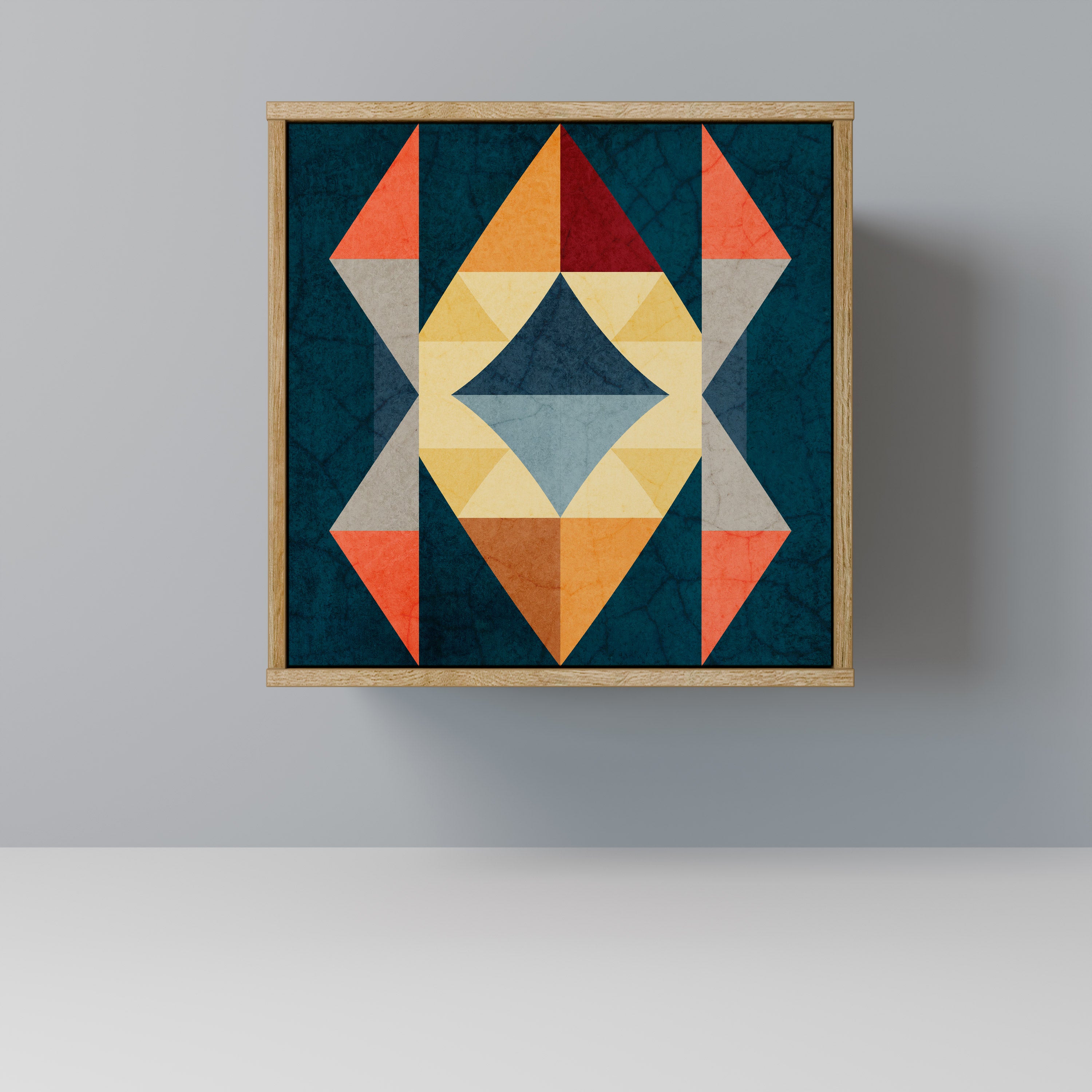 CRACKED ILLUSION Sideboard mit 1 Tür in Eiche-Optik