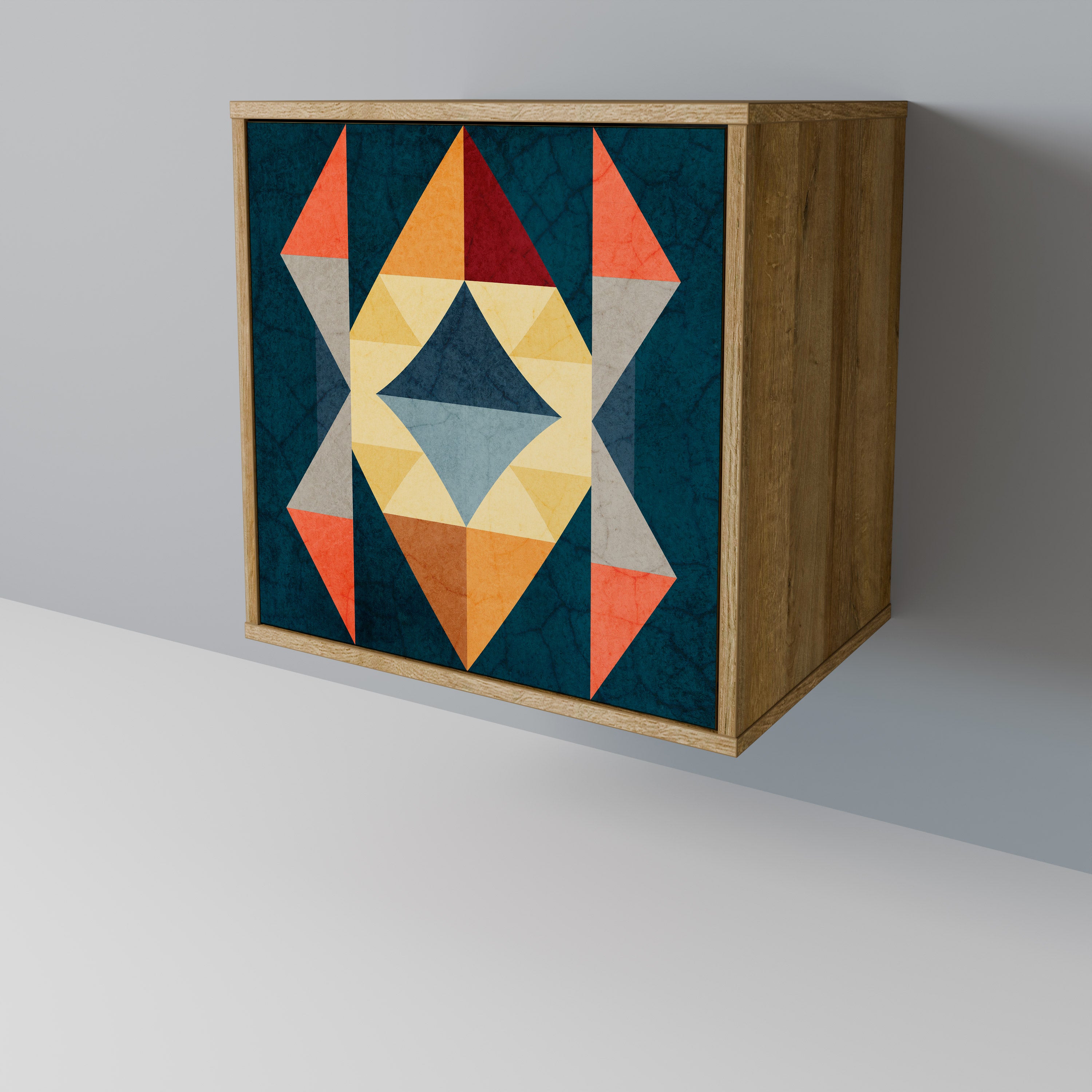 CRACKED ILLUSION Sideboard mit 1 Tür in Eiche-Optik