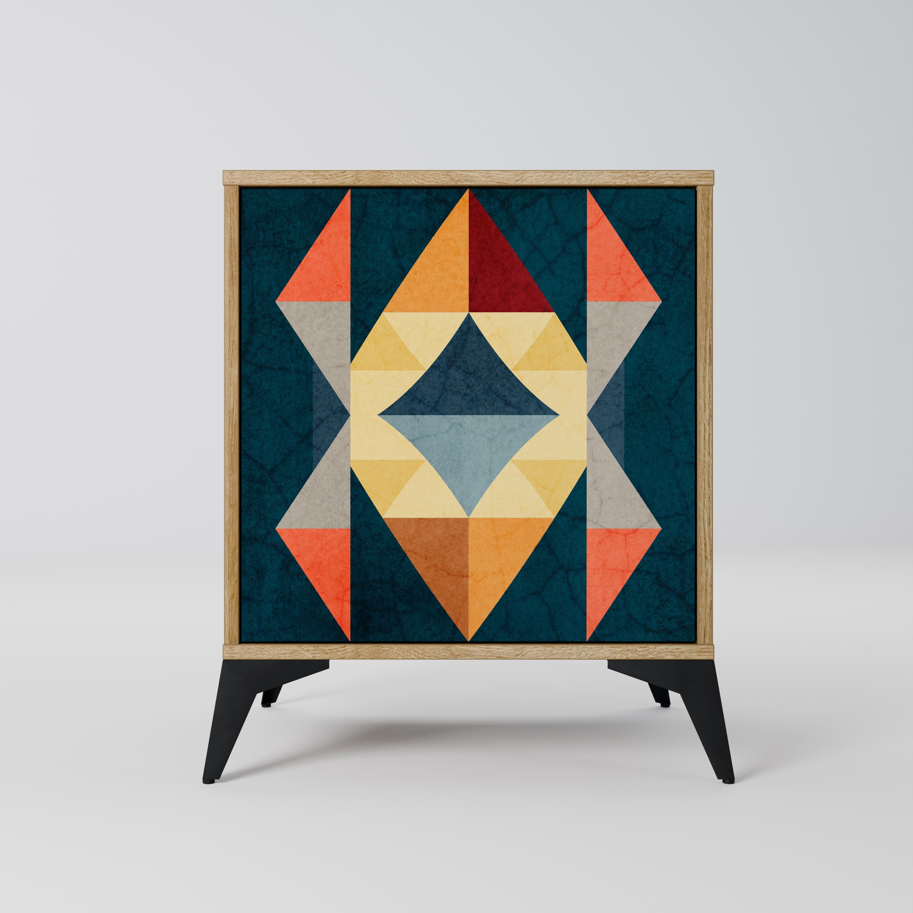 CRACKED ILLUSION Sideboard mit 1 Tür in Eiche-Optik