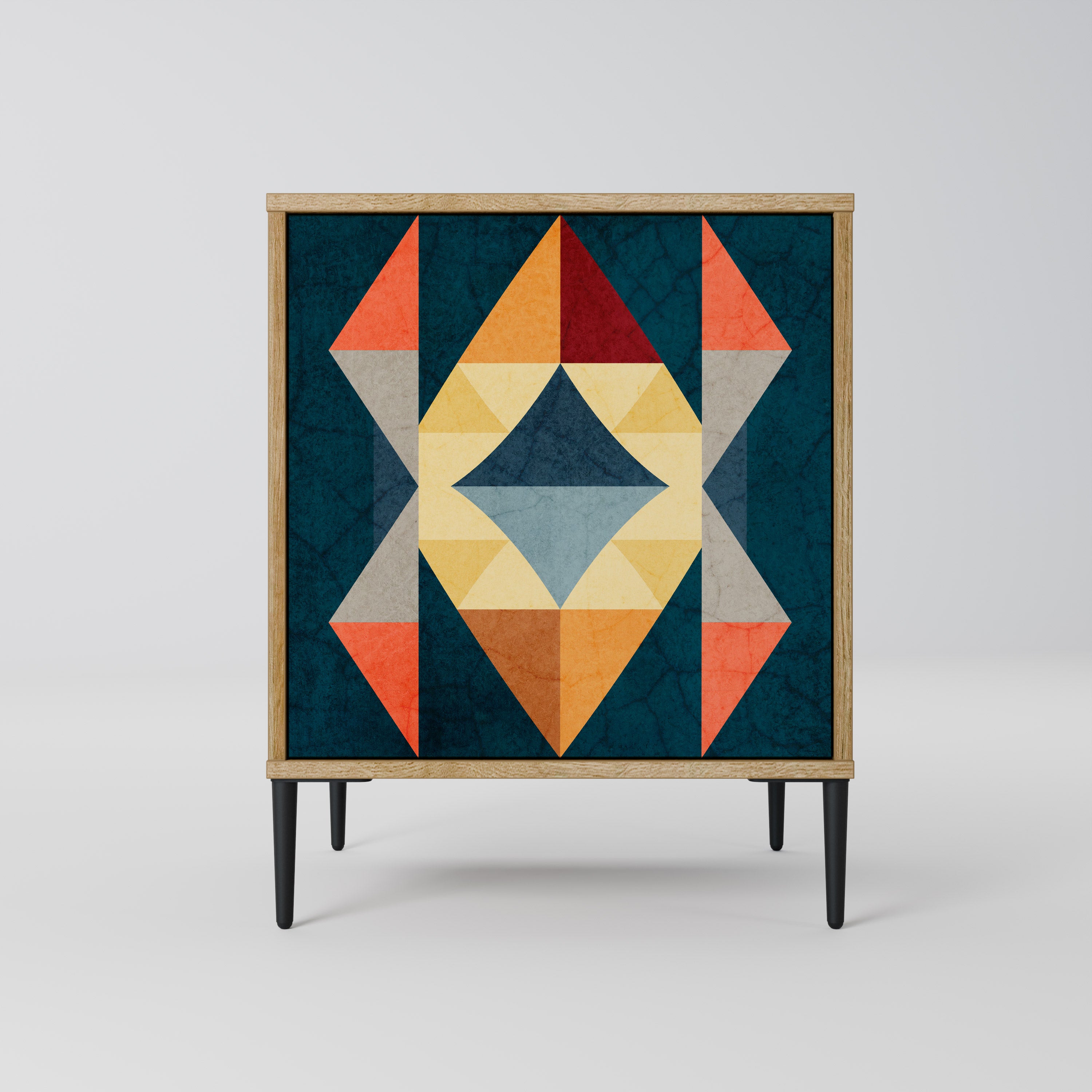 CRACKED ILLUSION Sideboard mit 1 Tür in Eiche-Optik