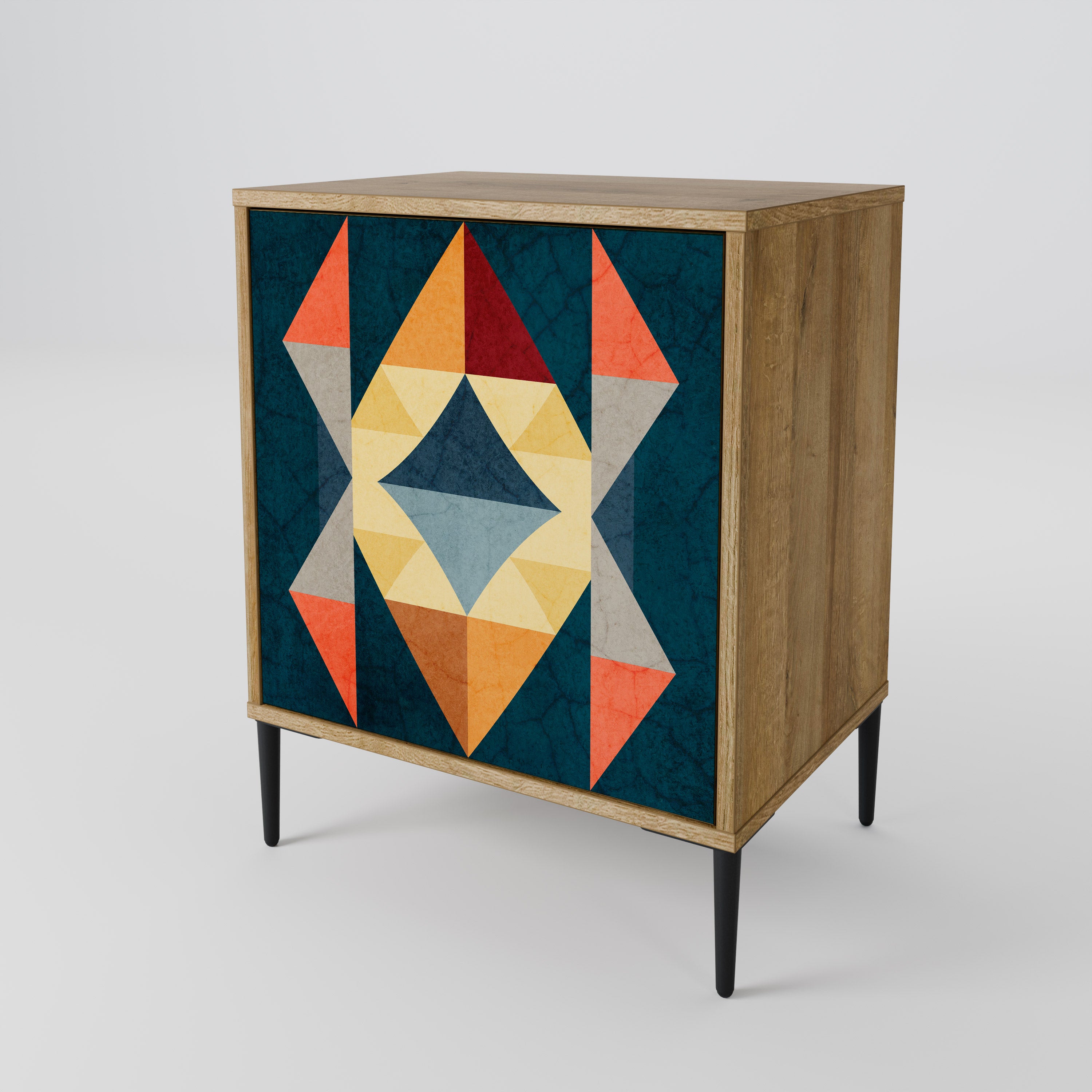 CRACKED ILLUSION Sideboard mit 1 Tür in Eiche-Optik