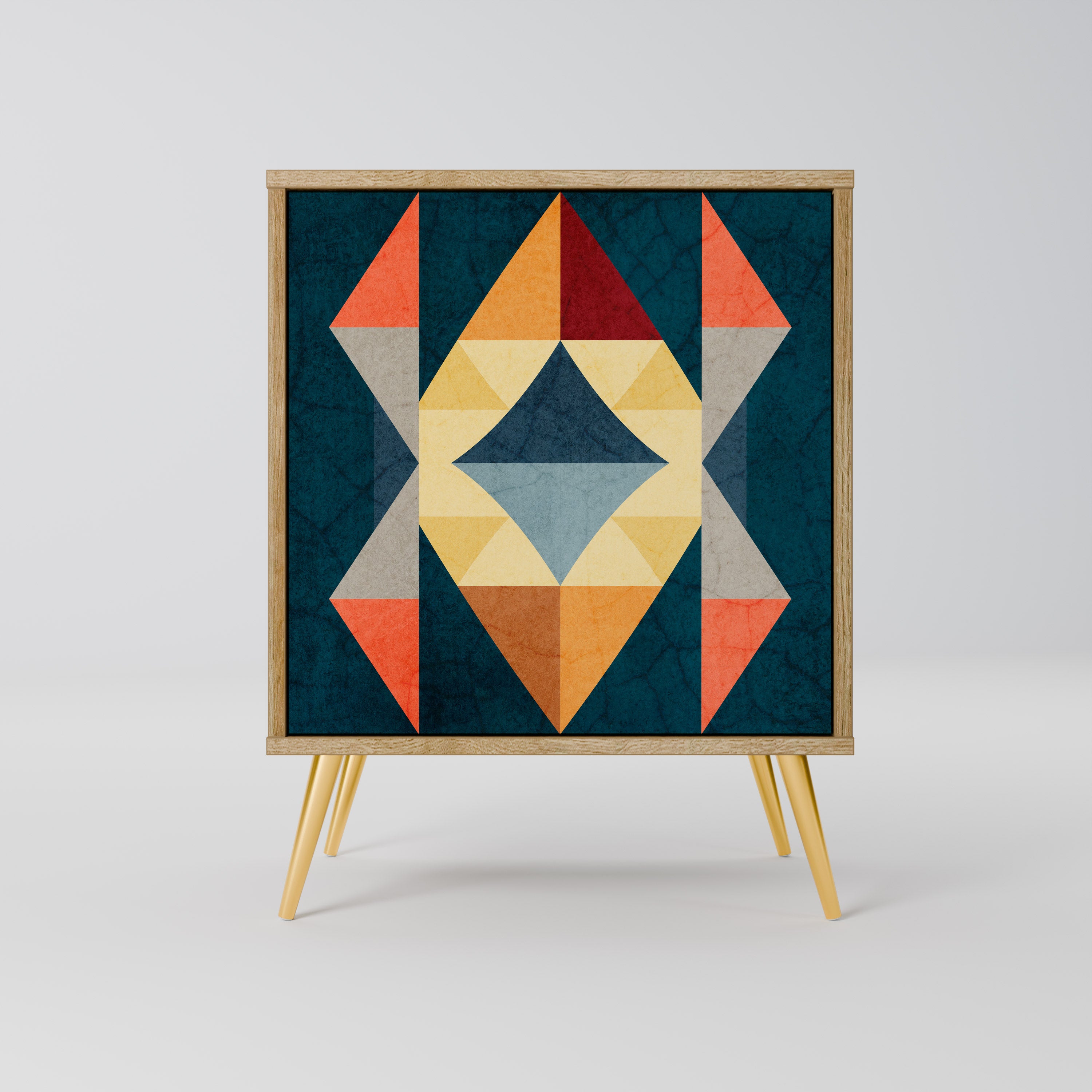 CRACKED ILLUSION Sideboard mit 1 Tür in Eiche-Optik