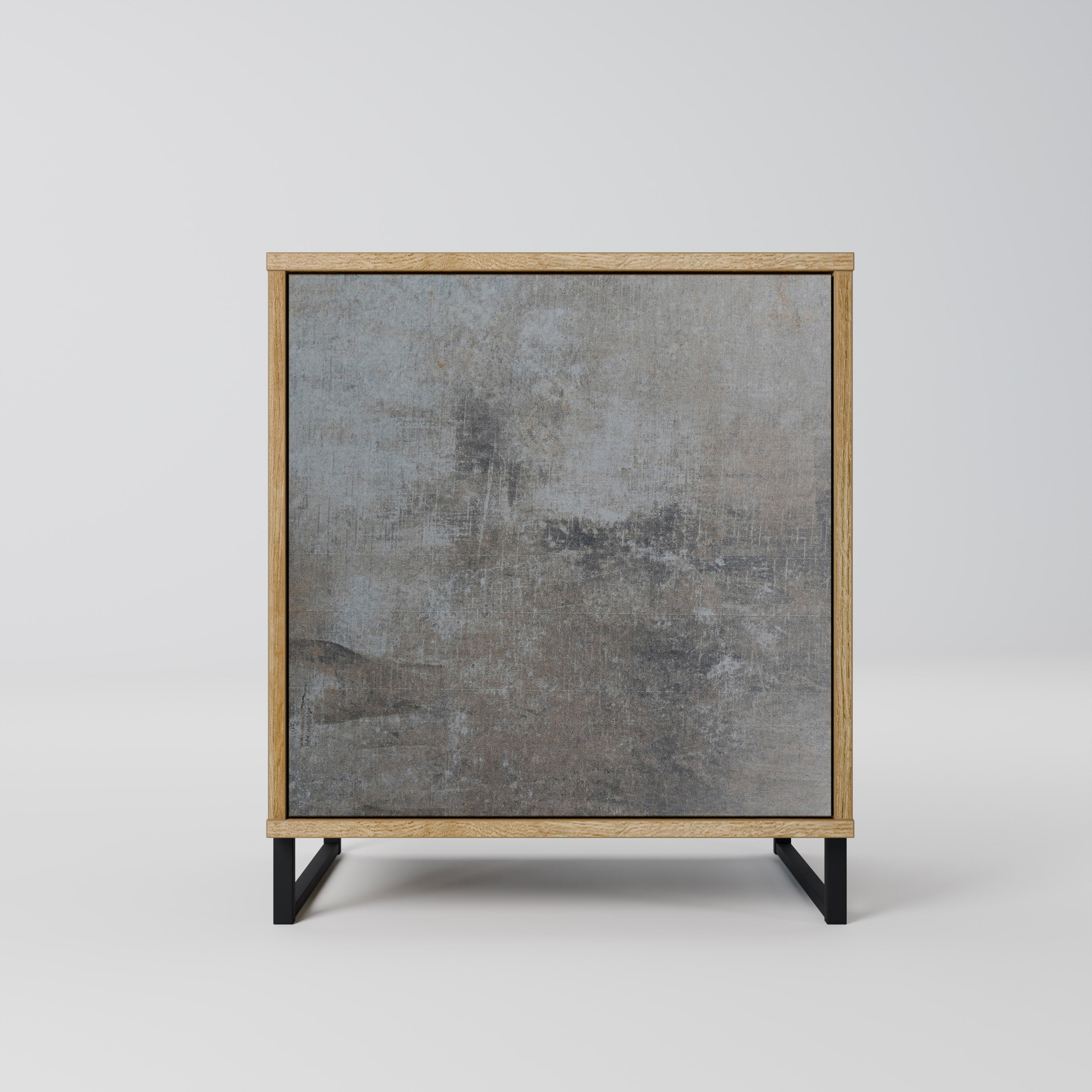 CONCRETE WALL Sideboard mit 1 Tür in Eiche-Optik