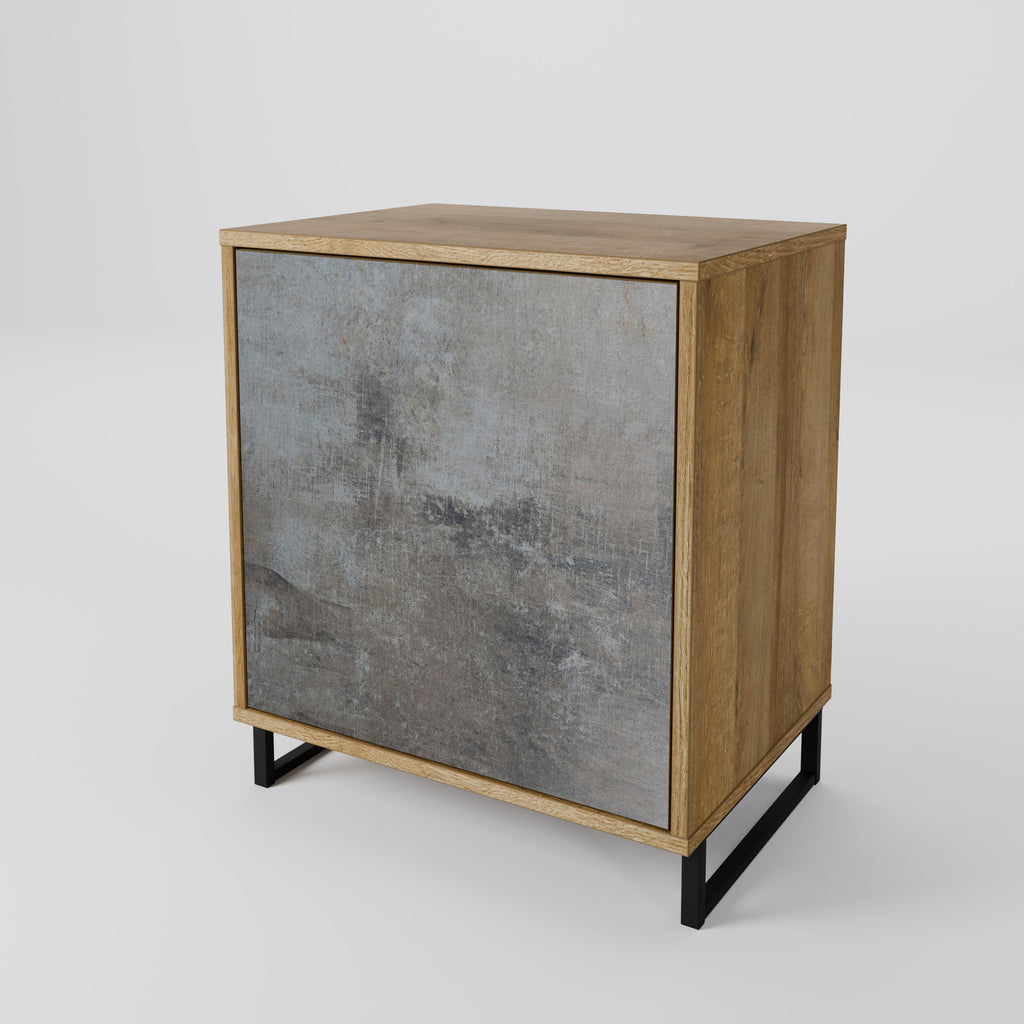 CONCRETE WALL Sideboard mit 1 Tür in Eiche-Optik