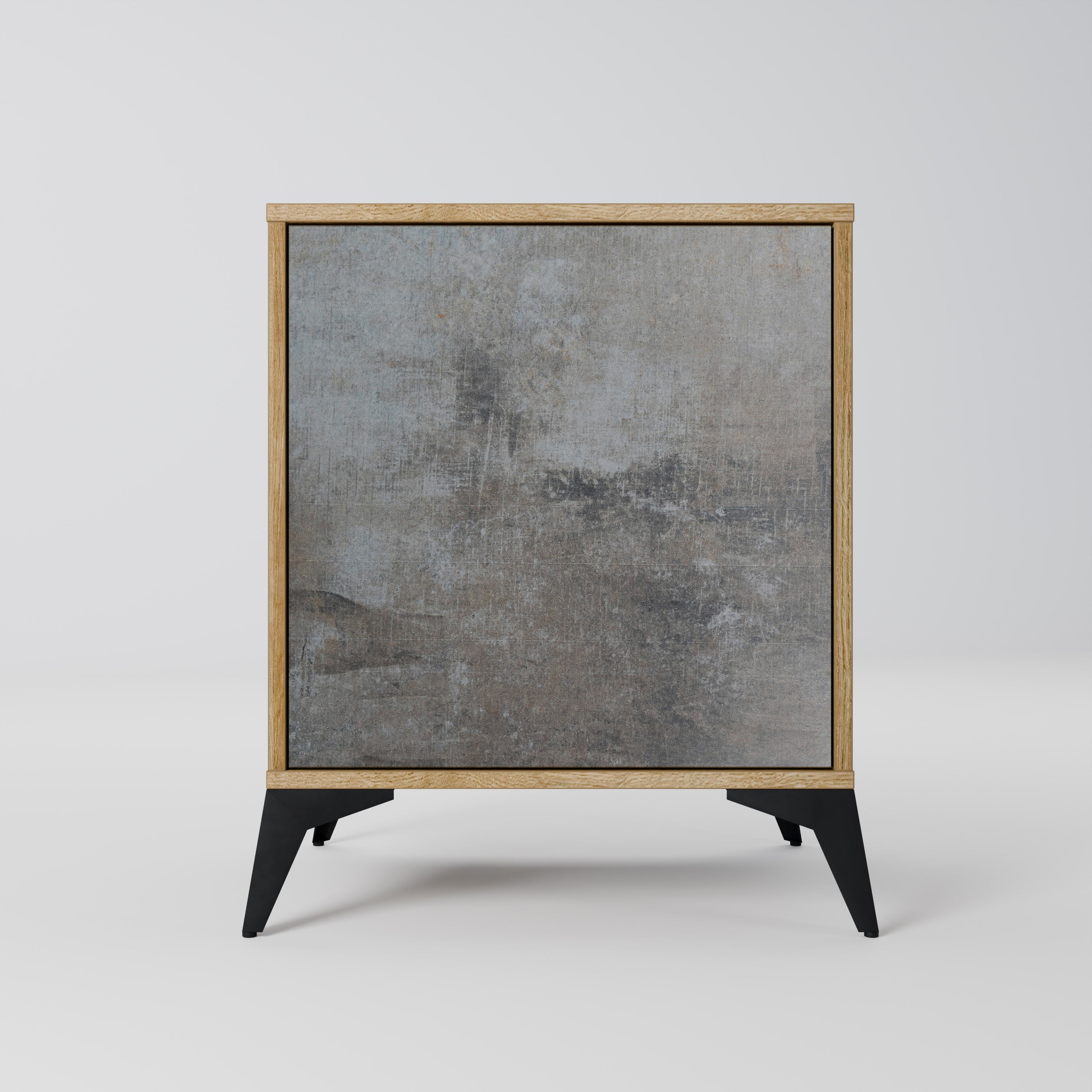 CONCRETE WALL Sideboard mit 1 Tür in Eiche-Optik