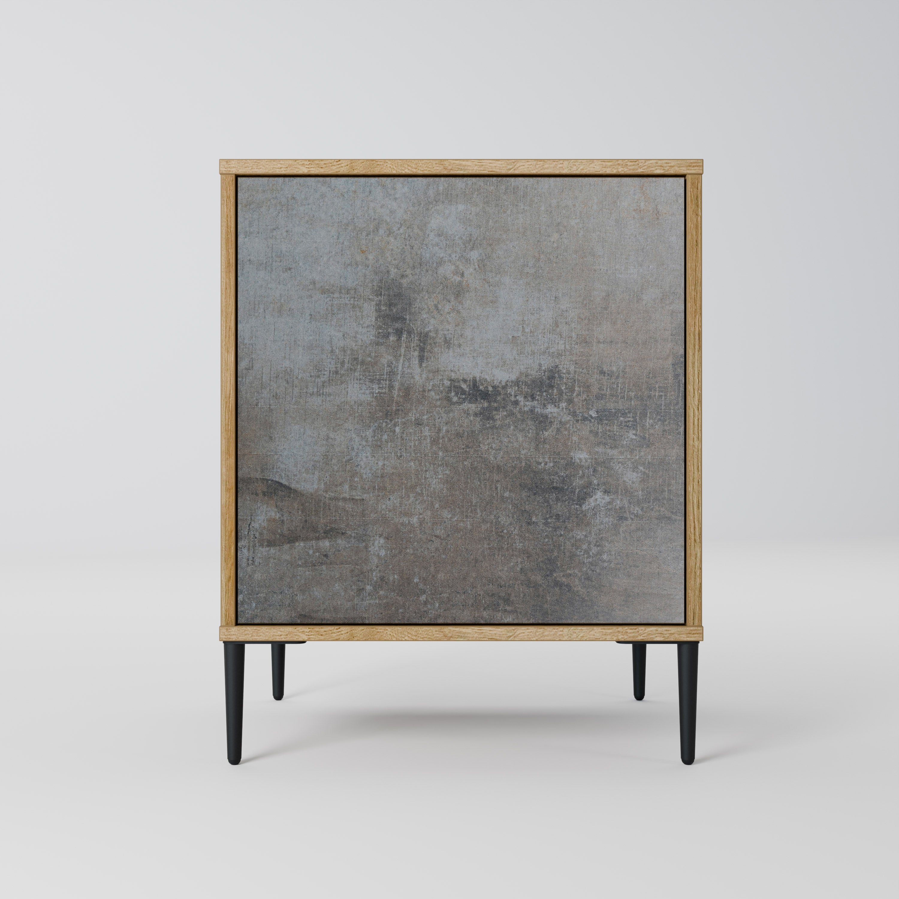 CONCRETE WALL Sideboard mit 1 Tür in Eiche-Optik