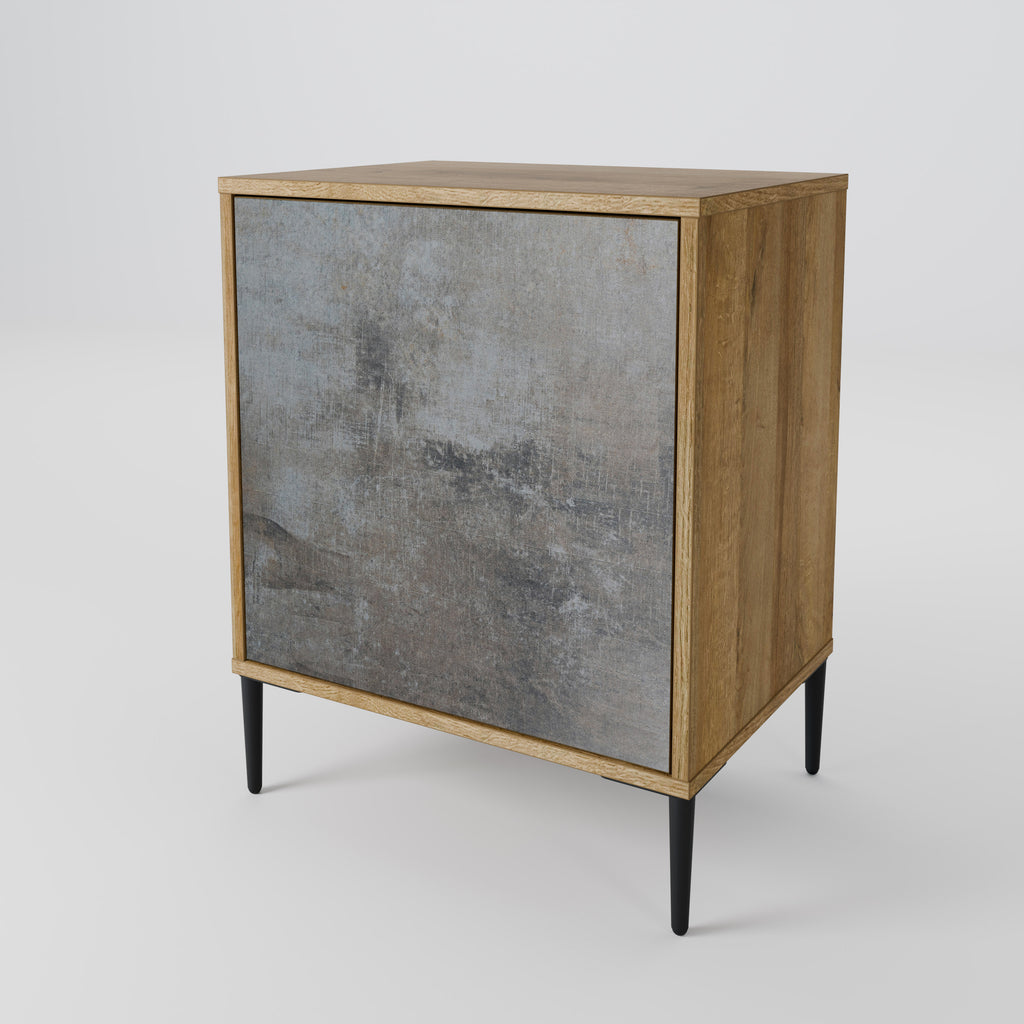 CONCRETE WALL Sideboard mit 1 Tür in Eiche-Optik