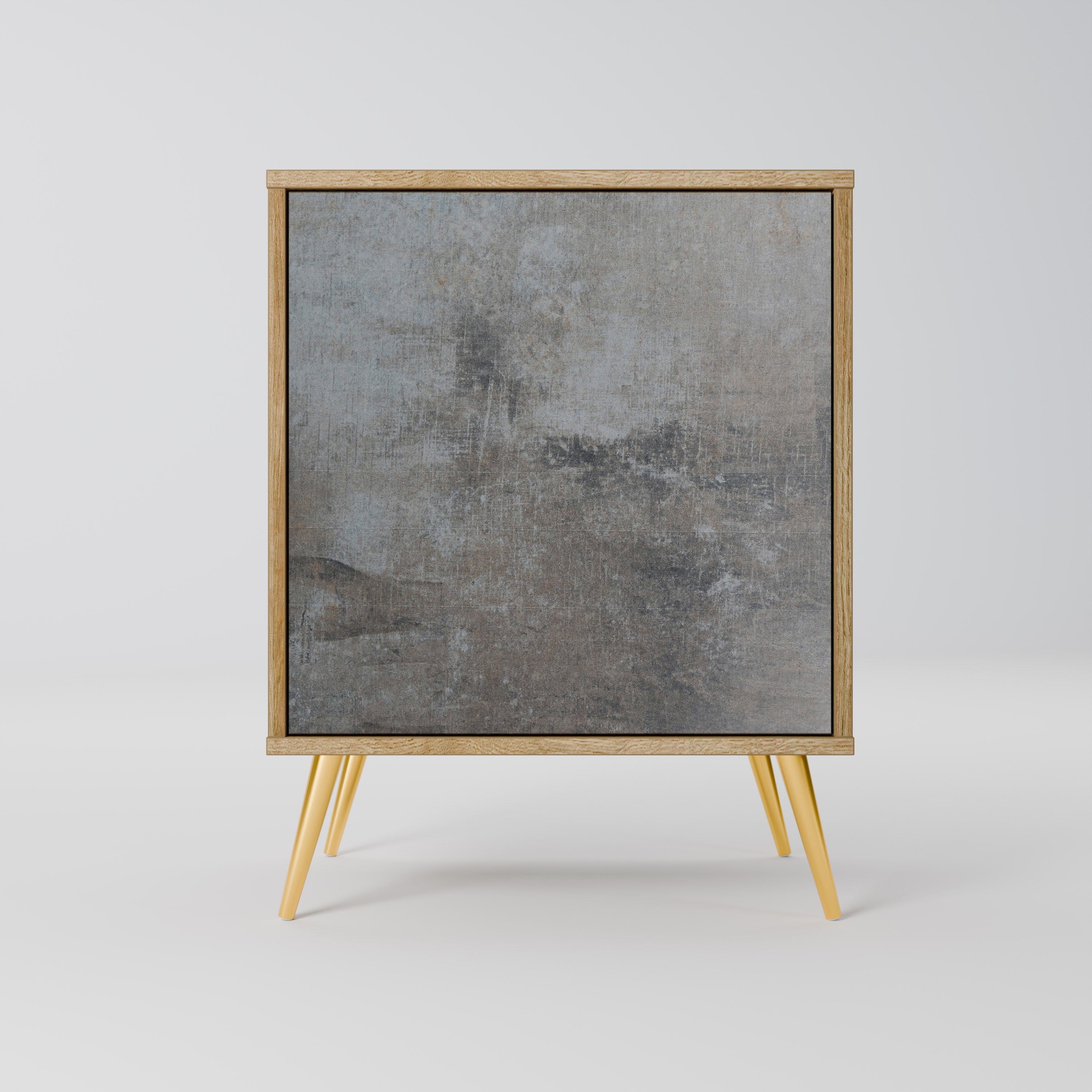 CONCRETE WALL Sideboard mit 1 Tür in Eiche-Optik