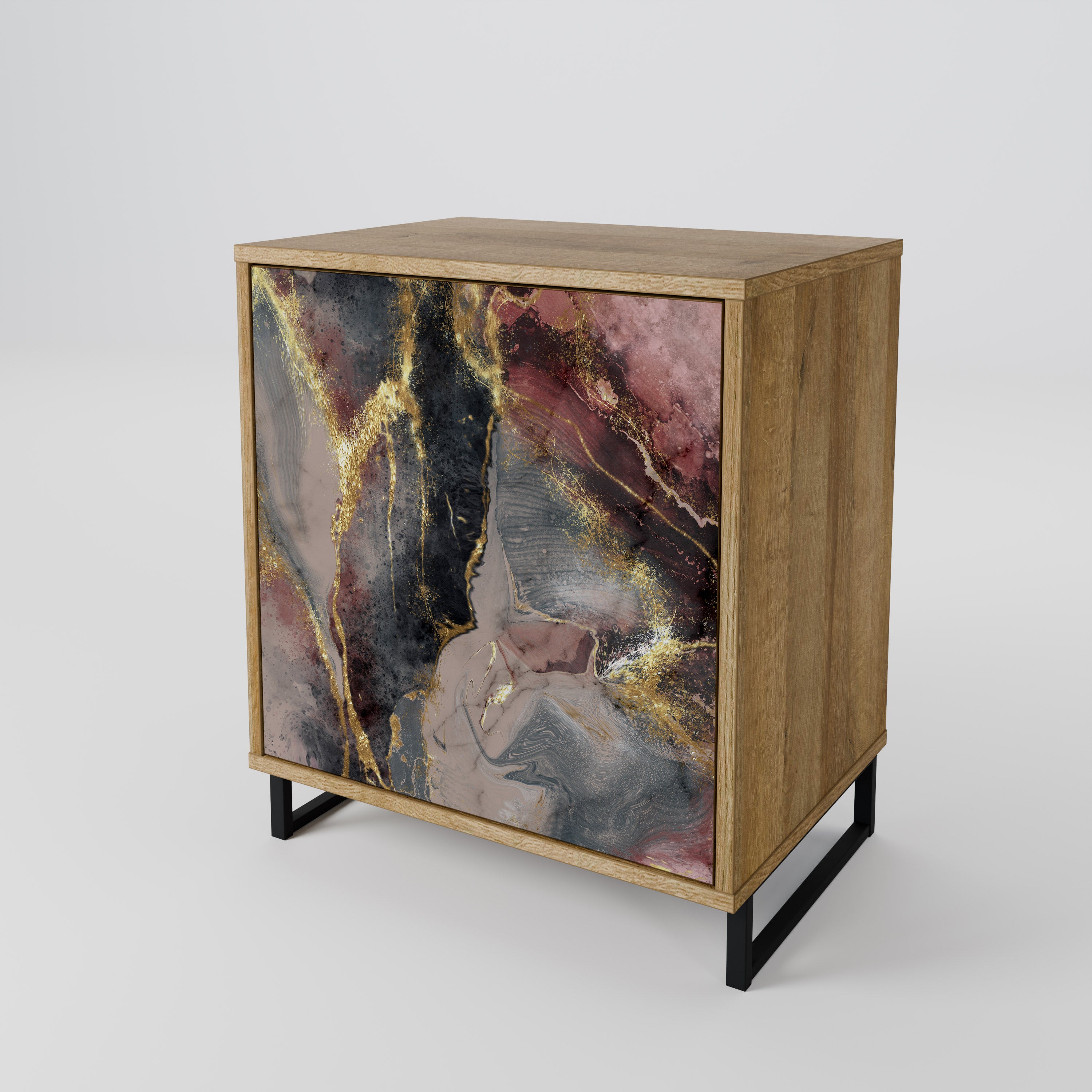 GOLDEN TIDES Sideboard mit 1 Tür in Eiche-Optik