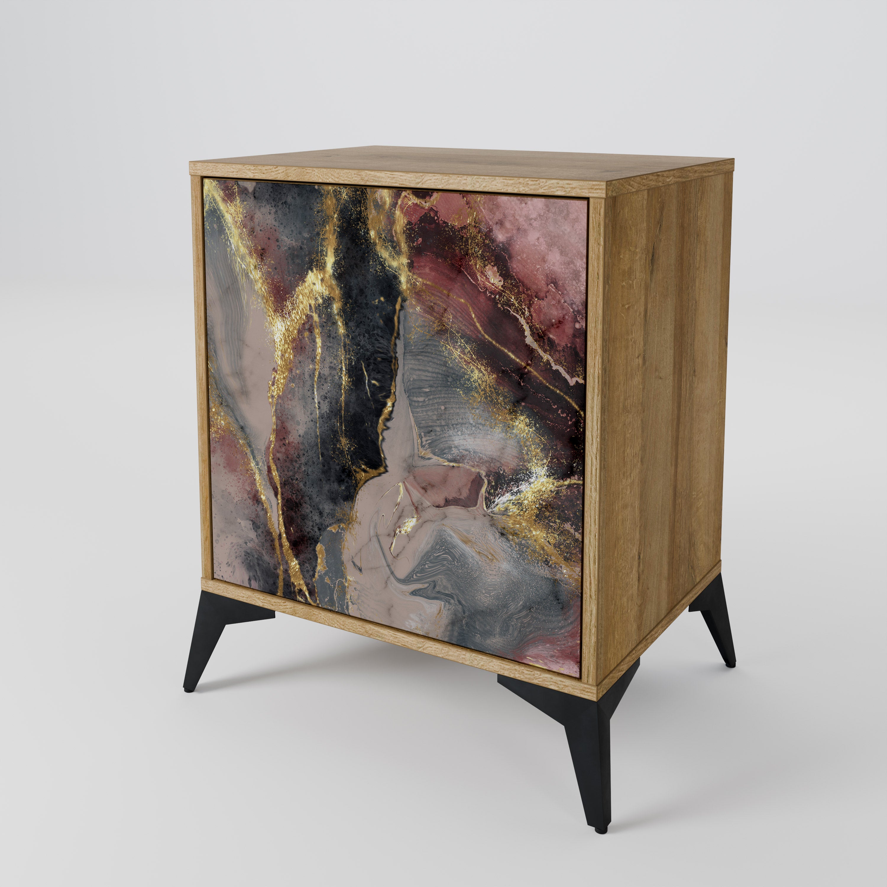 GOLDEN TIDES Sideboard mit 1 Tür in Eiche-Optik