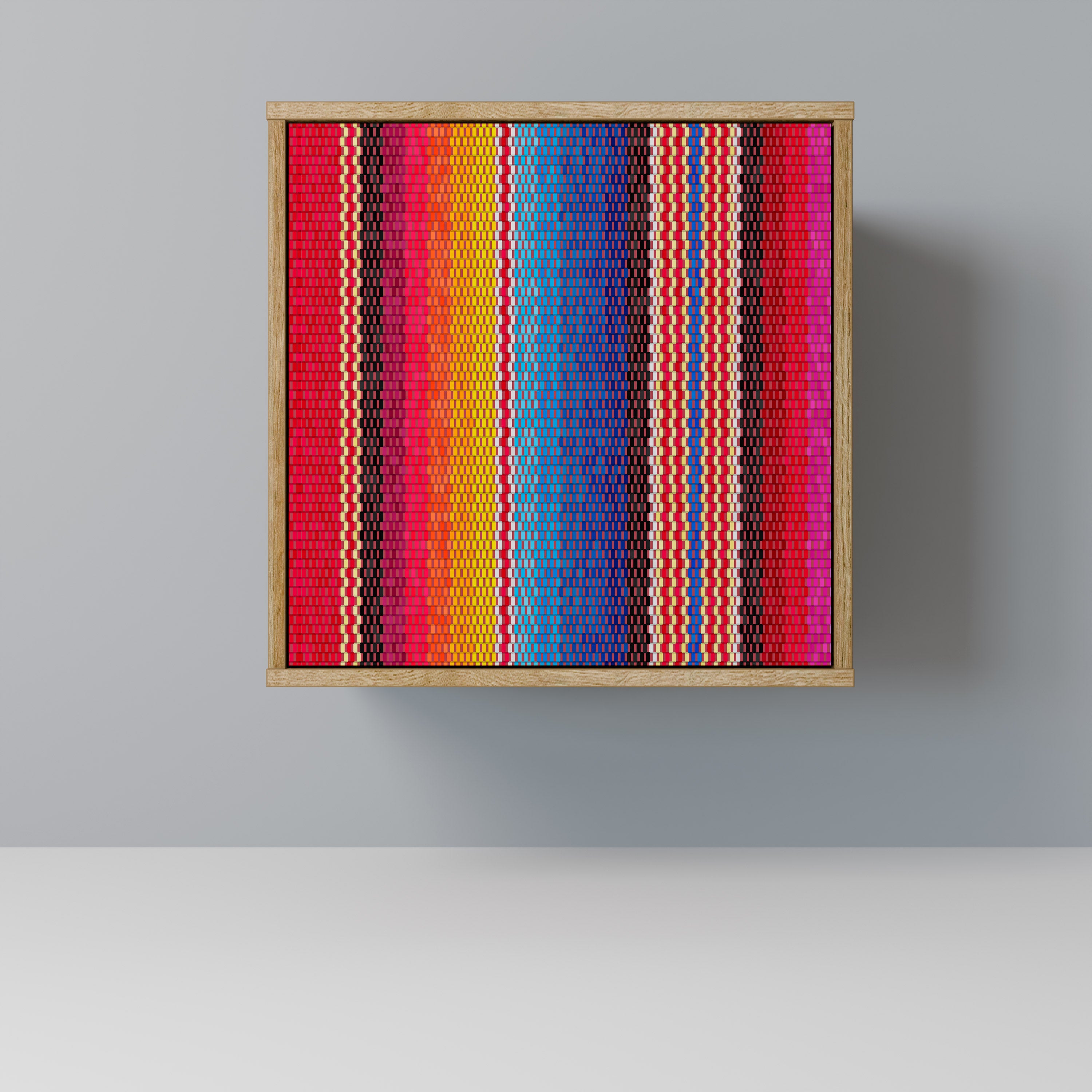 ETHNIC MEXICAN Sideboard mit 1 Tür in Eiche-Optik