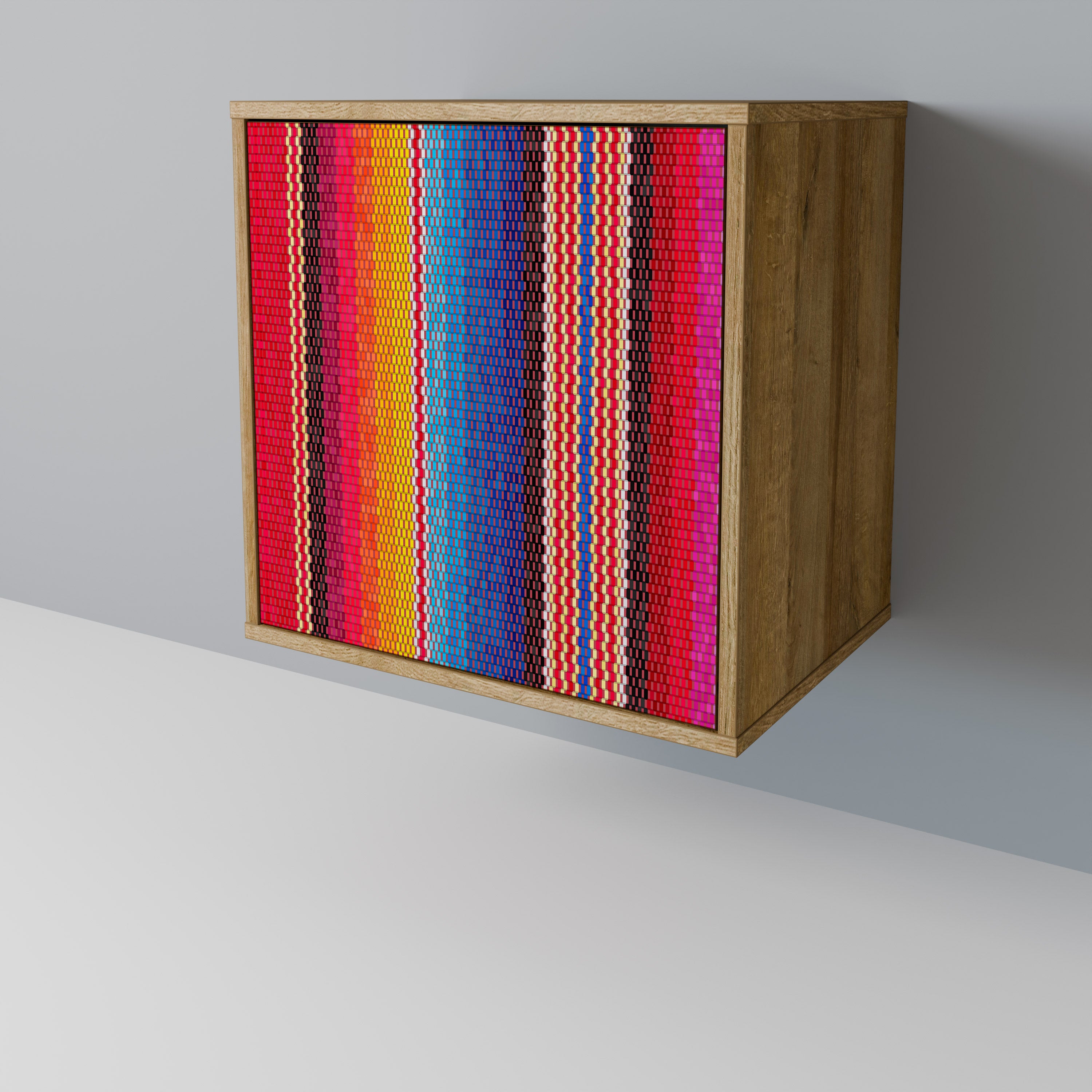 ETHNIC MEXICAN Sideboard mit 1 Tür in Eiche-Optik