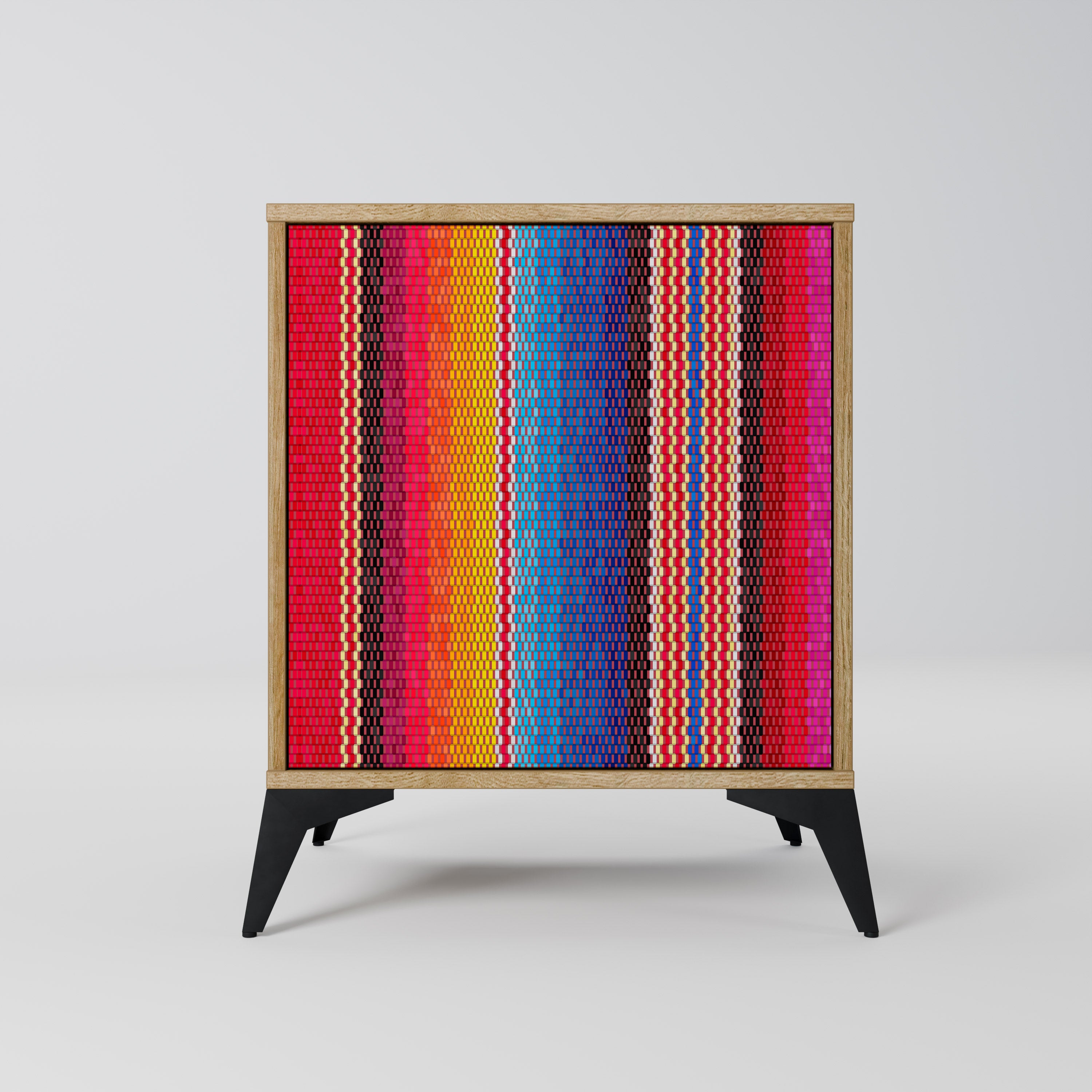 ETHNIC MEXICAN Sideboard mit 1 Tür in Eiche-Optik