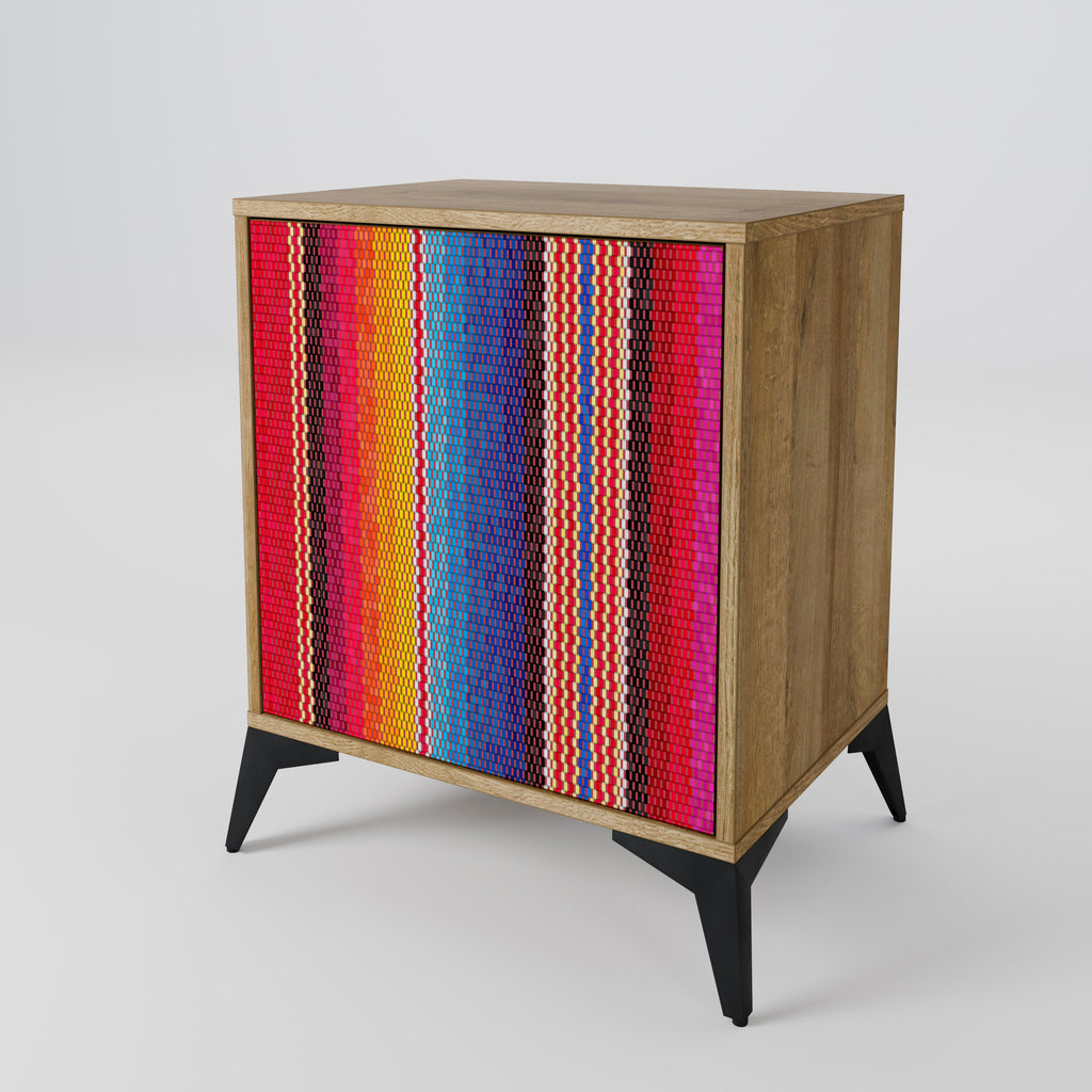 ETHNIC MEXICAN Sideboard mit 1 Tür in Eiche-Optik