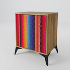 ETHNIC MEXICAN Sideboard mit 1 Tür in Eiche-Optik