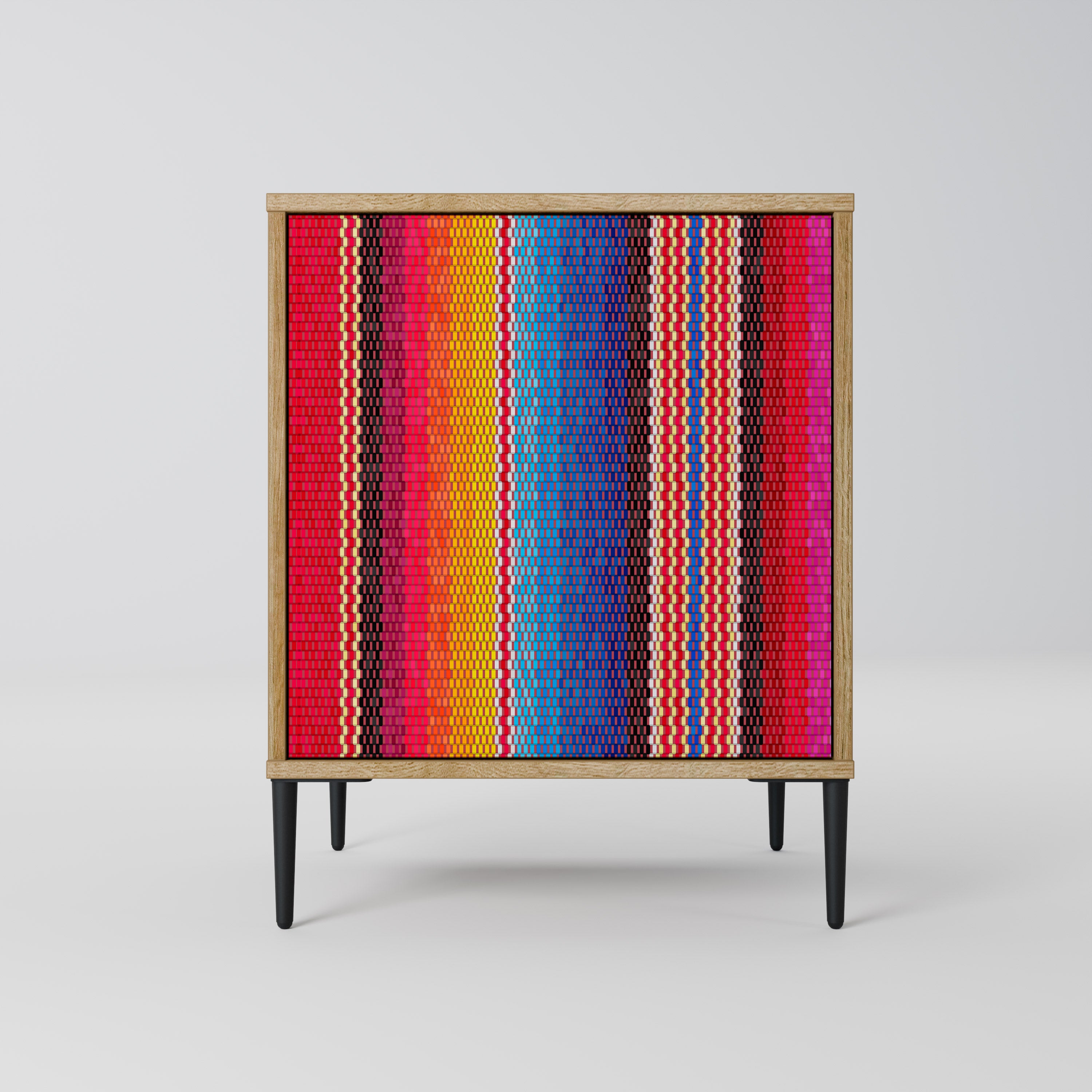 ETHNIC MEXICAN Sideboard mit 1 Tür in Eiche-Optik