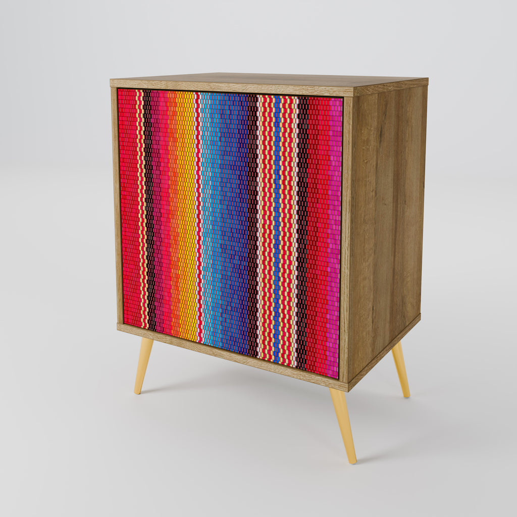 ETHNIC MEXICAN Sideboard mit 1 Tür in Eiche-Optik