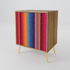 ETHNIC MEXICAN Sideboard mit 1 Tür in Eiche-Optik