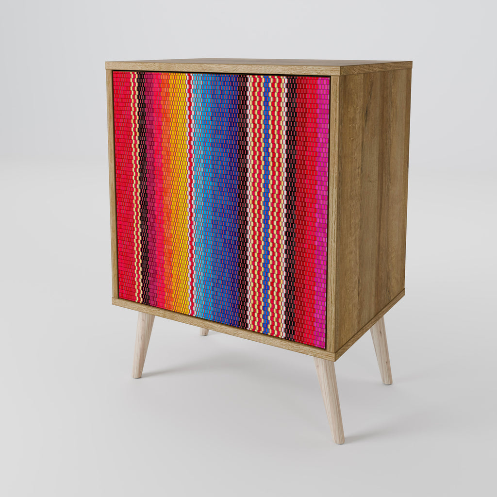 ETHNIC MEXICAN Sideboard mit 1 Tür in Eiche-Optik