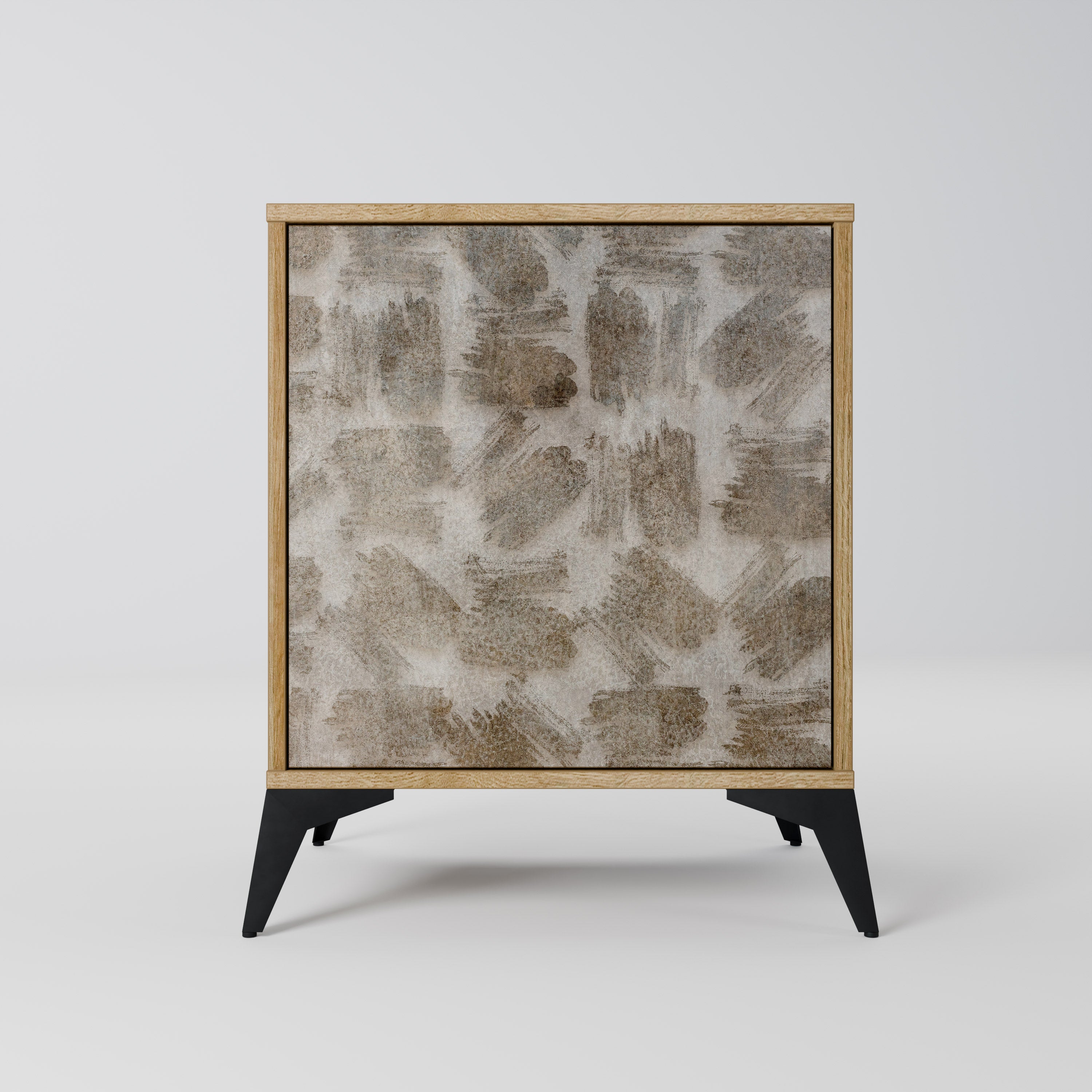 SLIGHTLY BLURRED Sideboard mit 1 Tür in Eiche-Optik