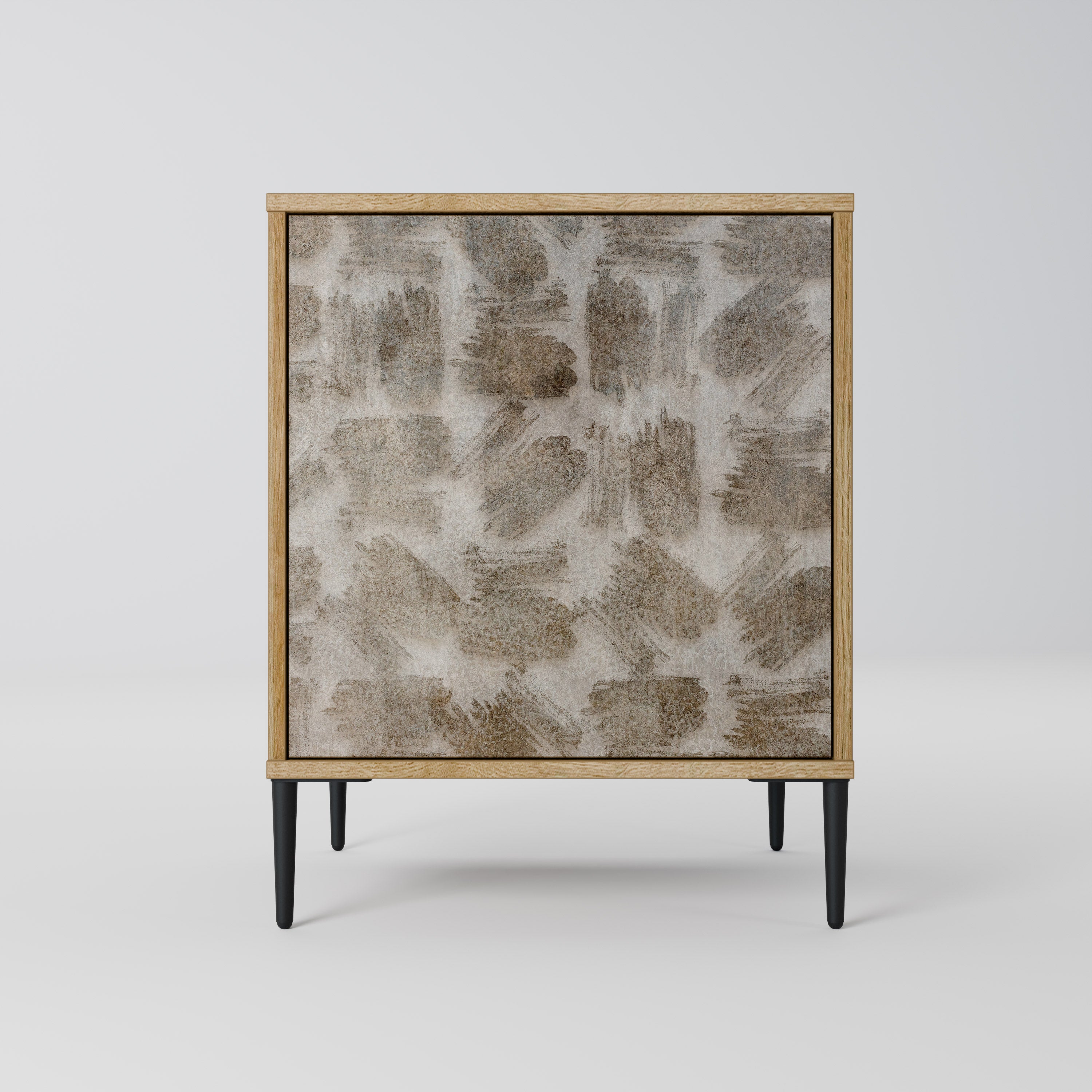 SLIGHTLY BLURRED Sideboard mit 1 Tür in Eiche-Optik