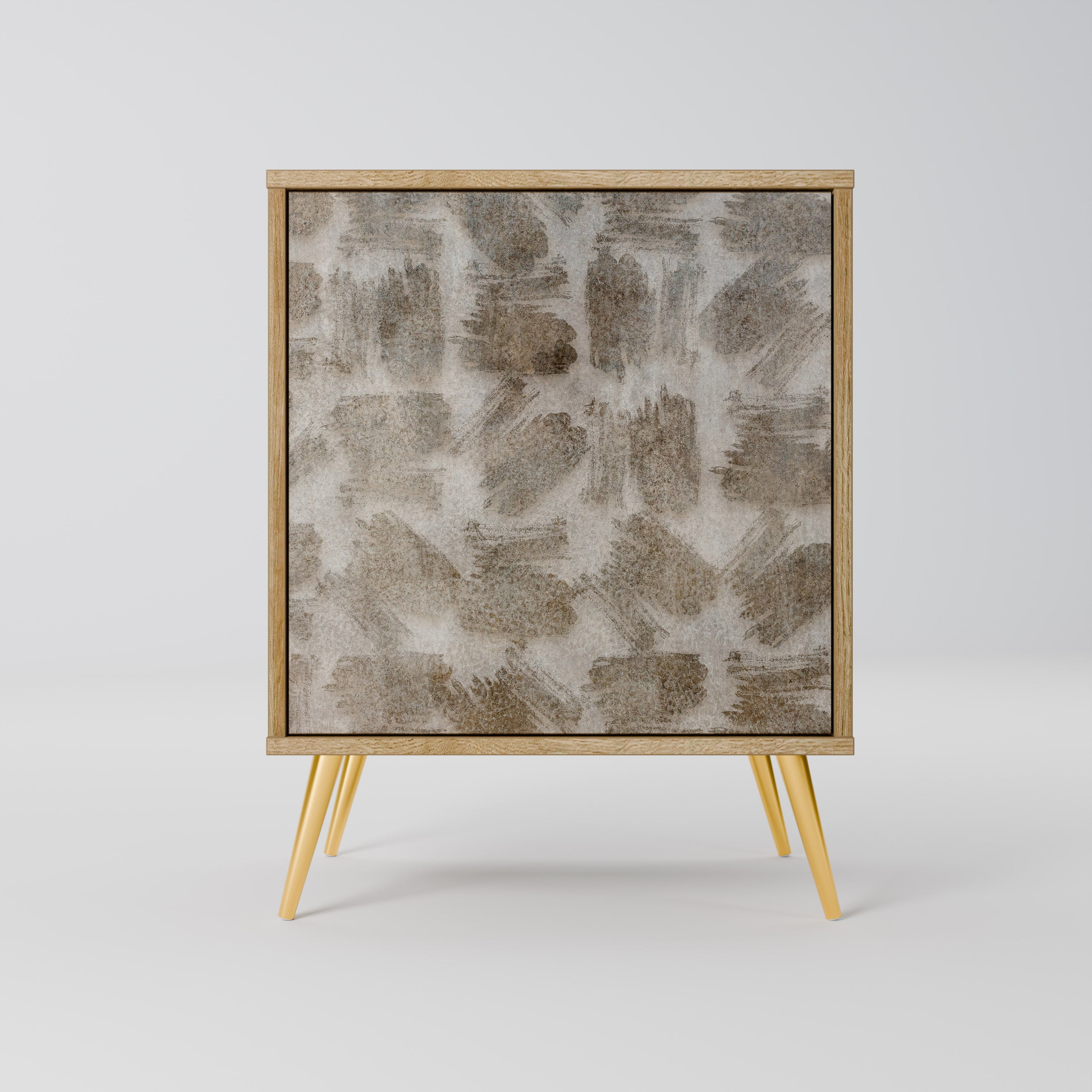 SLIGHTLY BLURRED Sideboard mit 1 Tür in Eiche-Optik