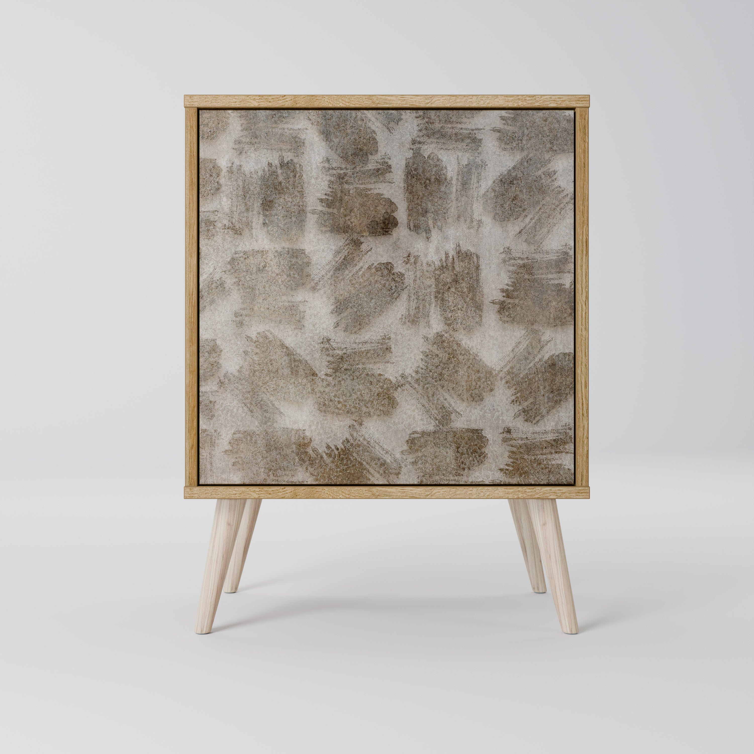 SLIGHTLY BLURRED Sideboard mit 1 Tür in Eiche-Optik