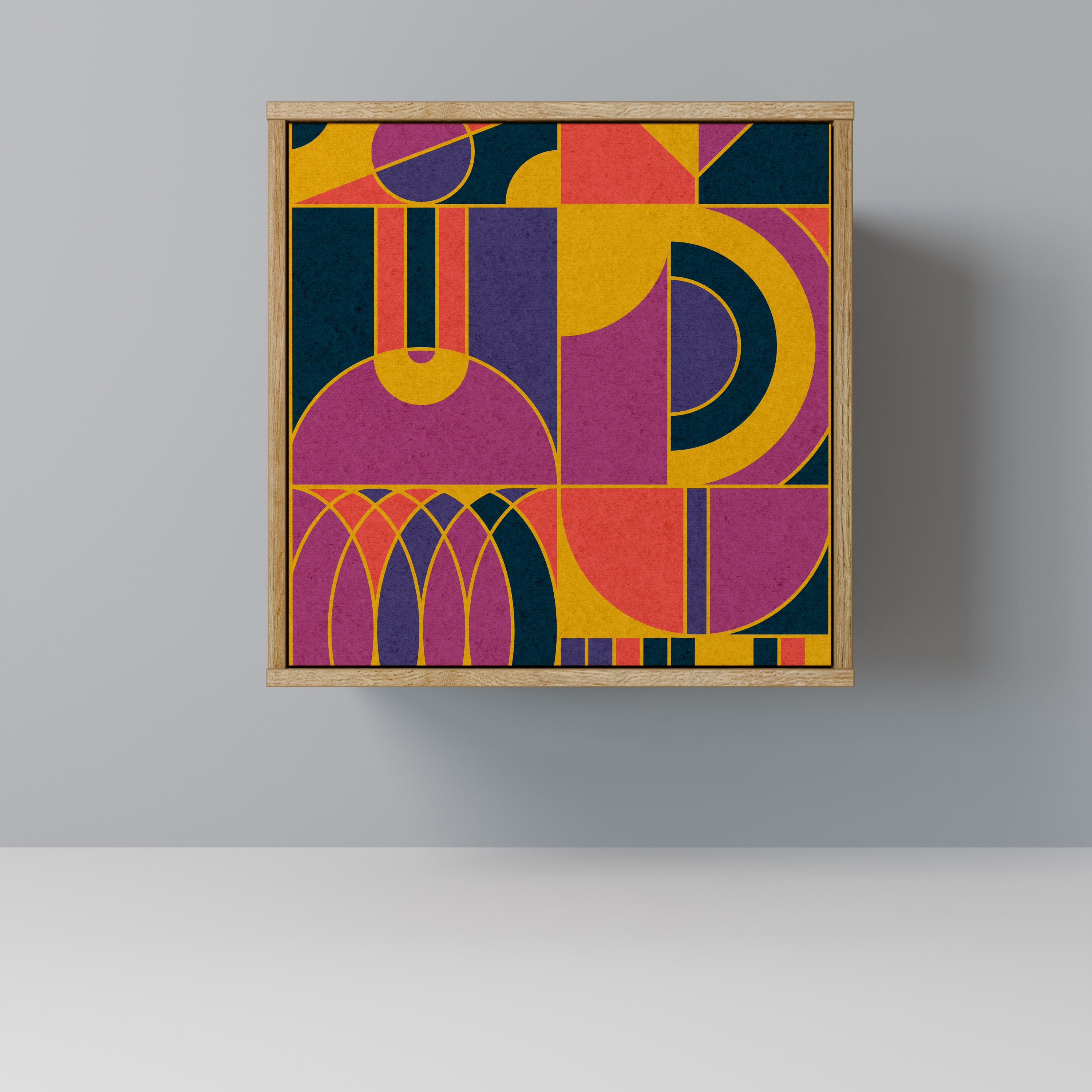 ELECTRIC PATTERNS Sideboard mit 1 Tür in Eiche-Optik