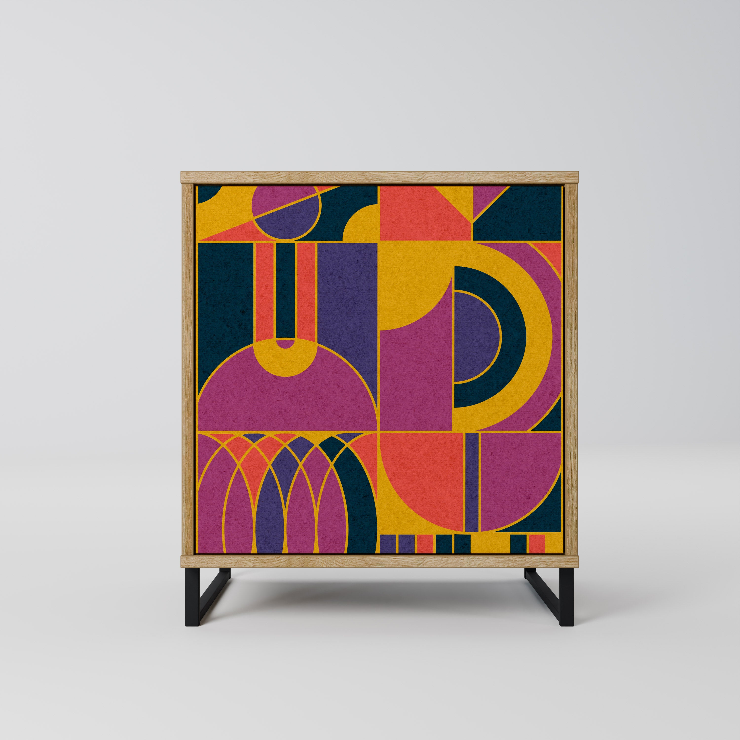 ELECTRIC PATTERNS Sideboard mit 1 Tür in Eiche-Optik