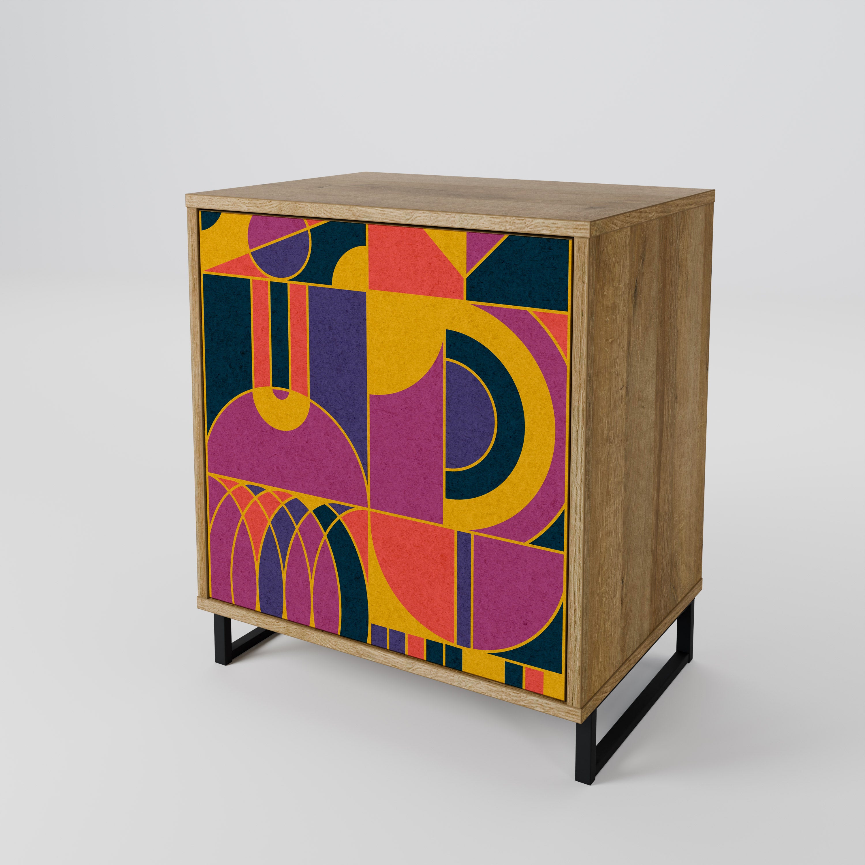 ELECTRIC PATTERNS Sideboard mit 1 Tür in Eiche-Optik