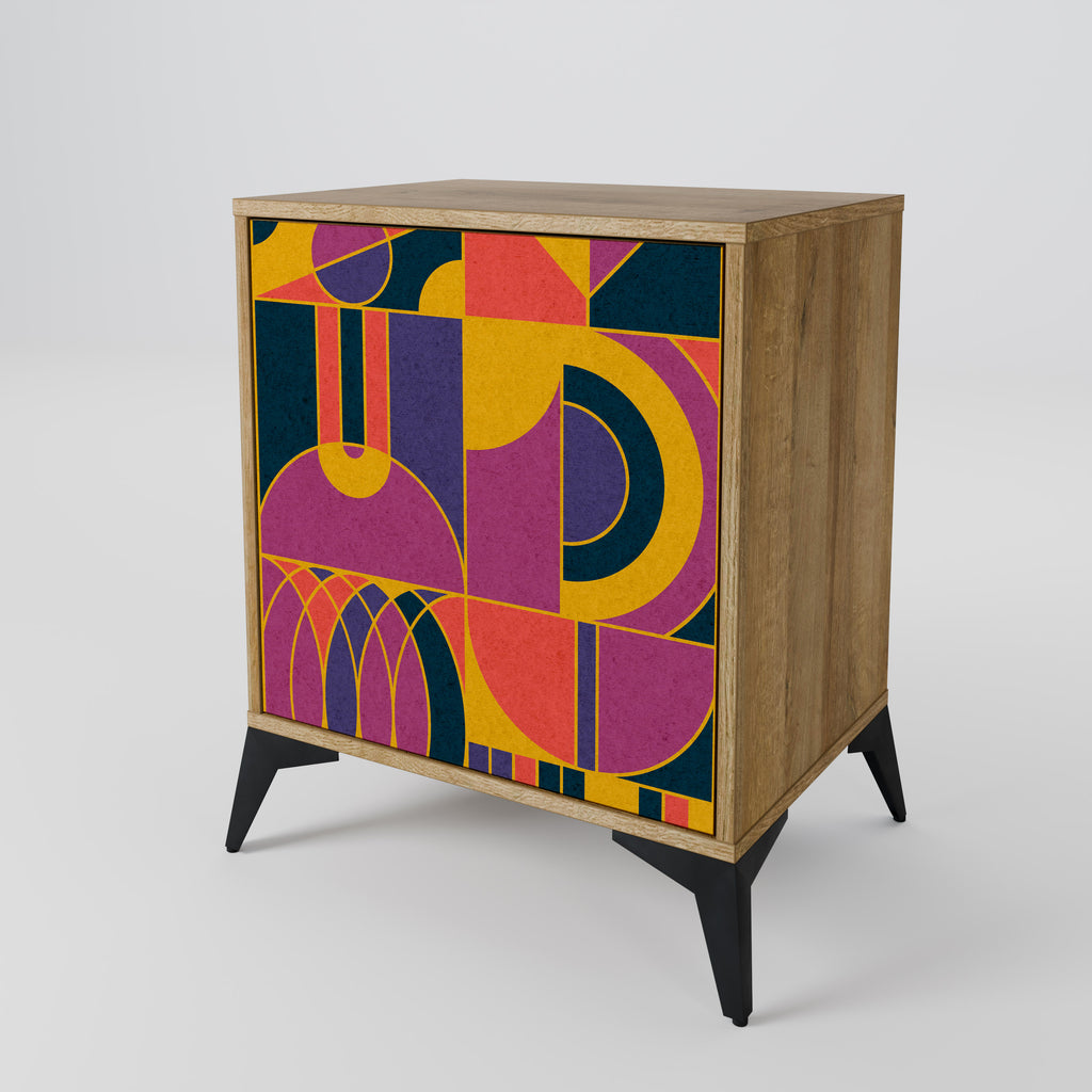 ELECTRIC PATTERNS Sideboard mit 1 Tür in Eiche-Optik