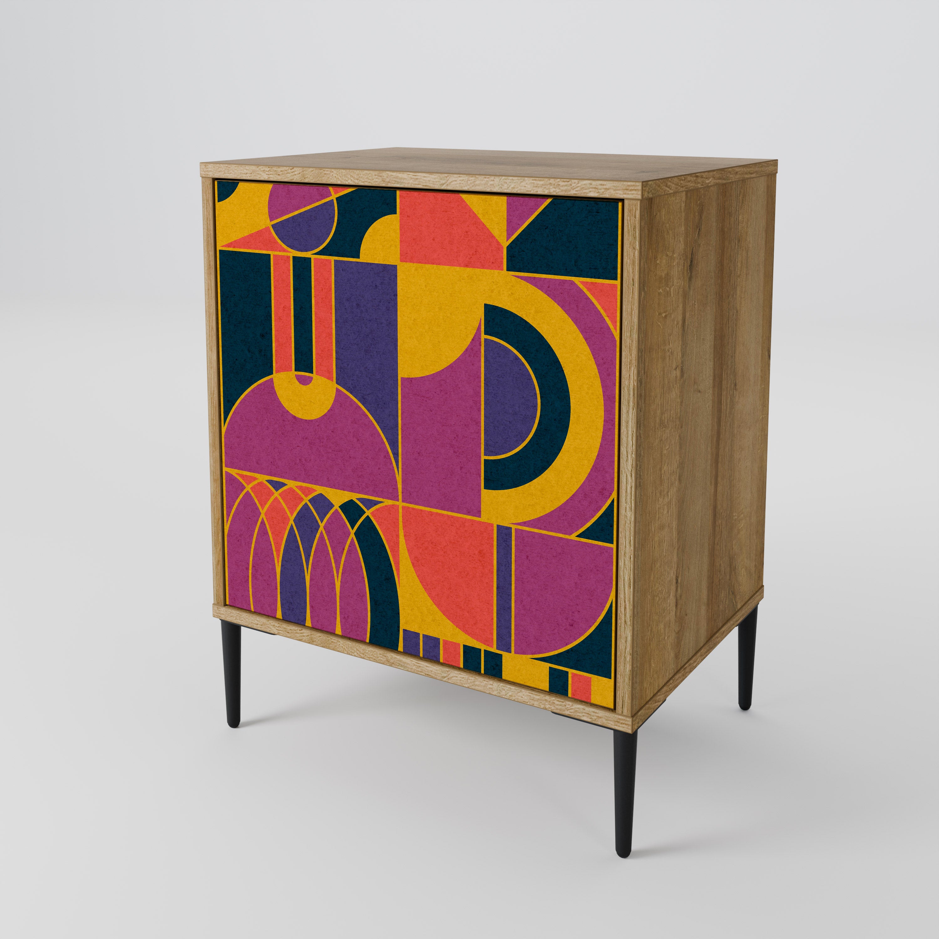 ELECTRIC PATTERNS Sideboard mit 1 Tür in Eiche-Optik