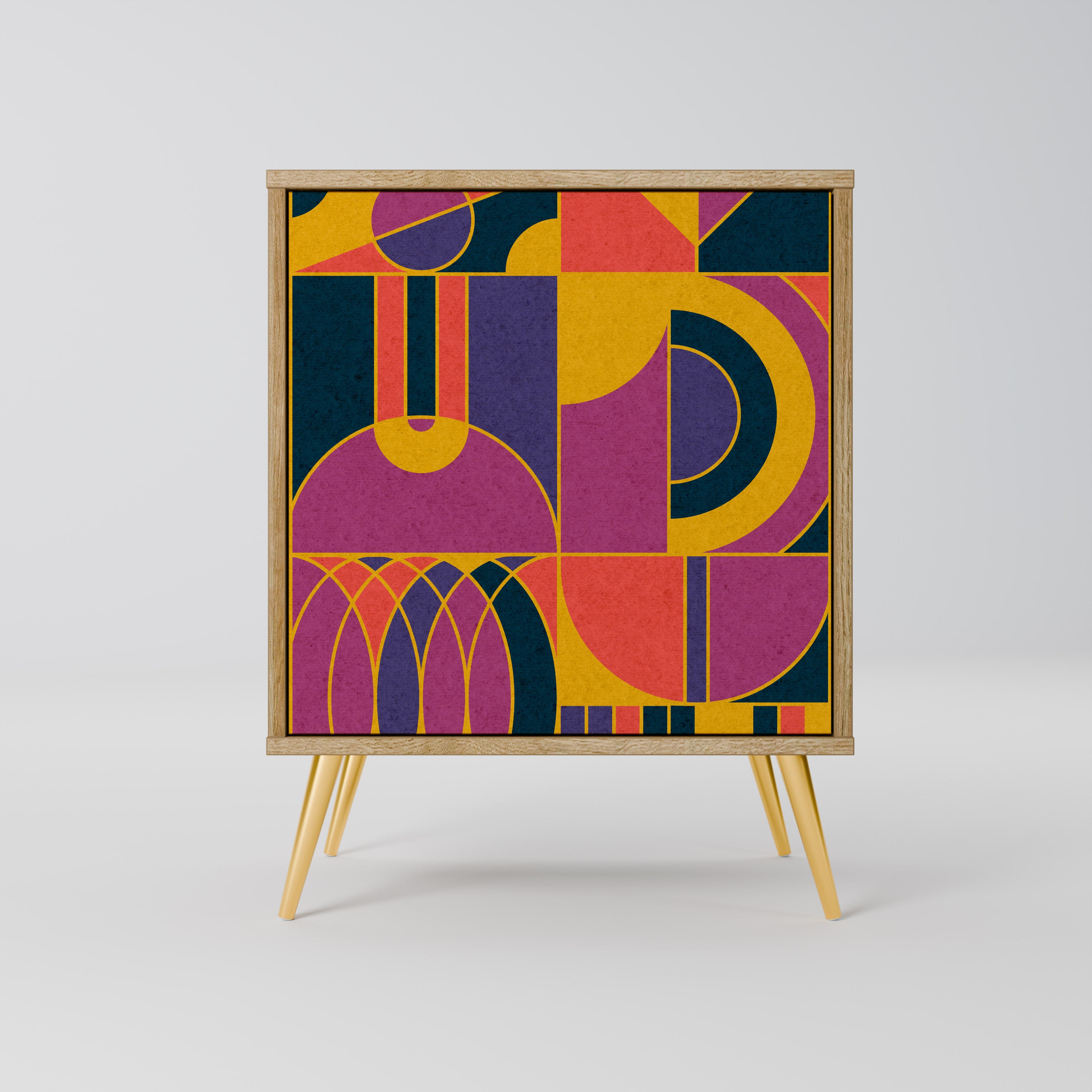 ELECTRIC PATTERNS Sideboard mit 1 Tür in Eiche-Optik