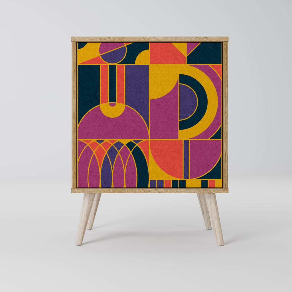 ELECTRIC PATTERNS Sideboard mit 1 Tür in Eiche-Optik