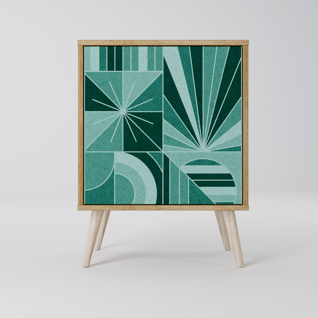 HARMONIC GRID Sideboard mit 1 Tür in Eiche-Optik