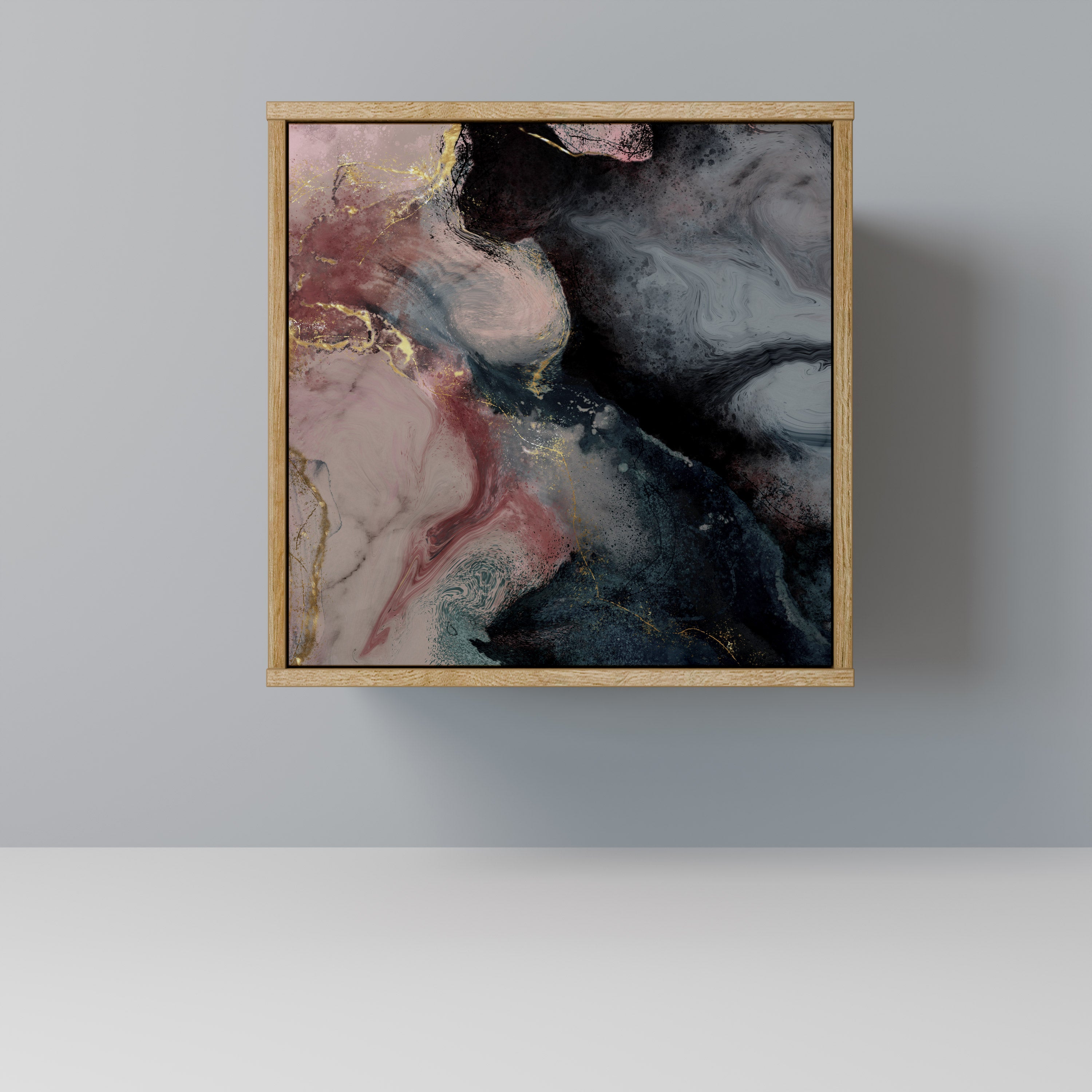 GILDED SWIRLS Sideboard mit 1 Tür in Eiche-Optik