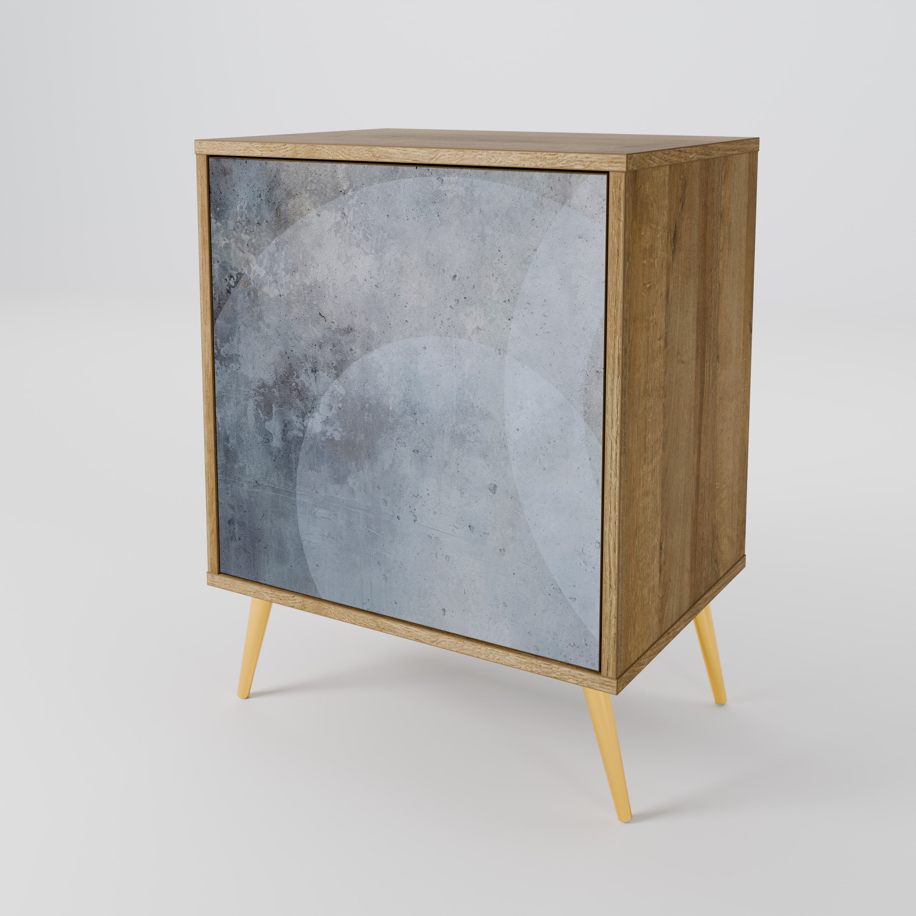 MUTED ARC Sideboard mit 1 Tür in Eiche-Optik