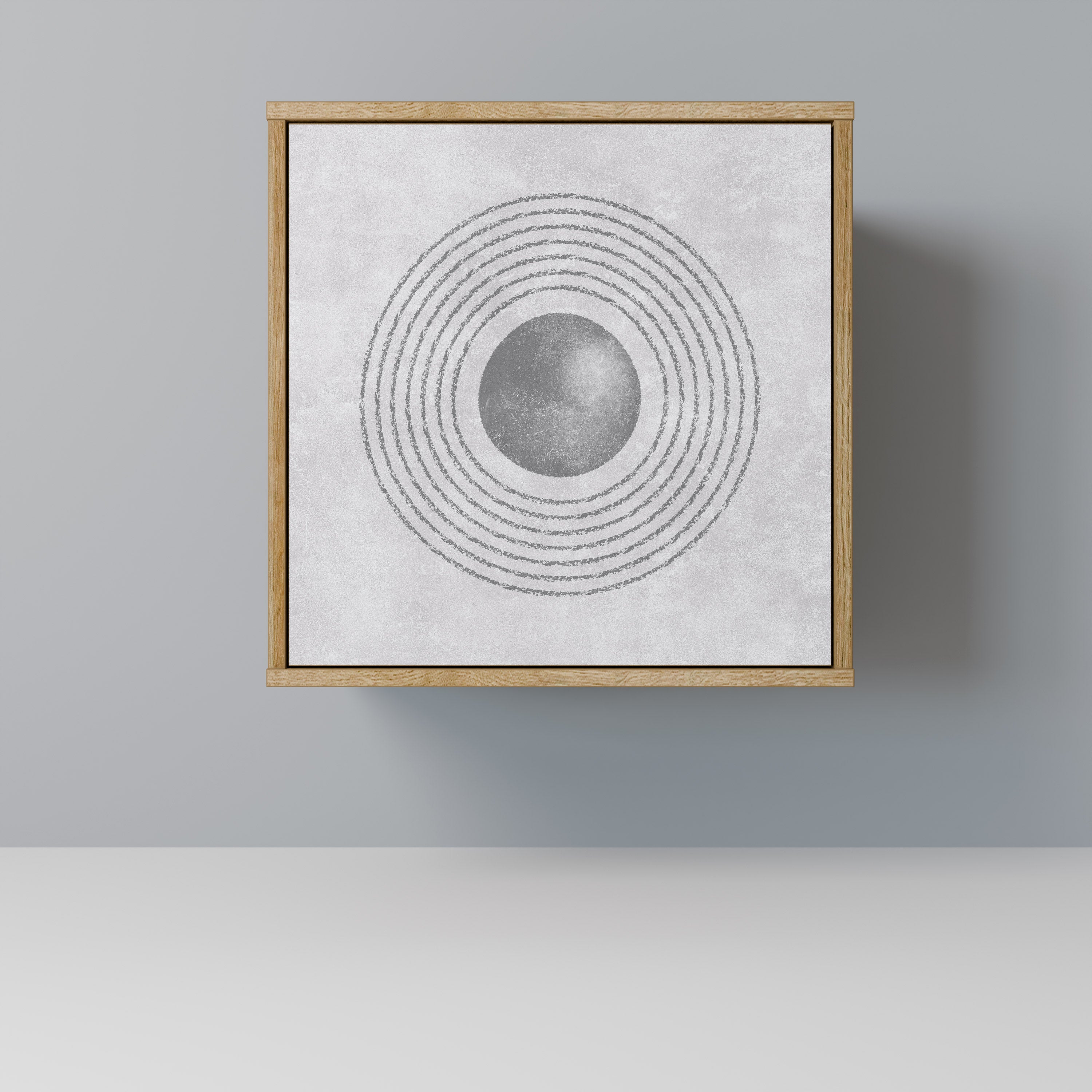 SOLID CIRCLES Sideboard mit 1 Tür in Eiche-Optik