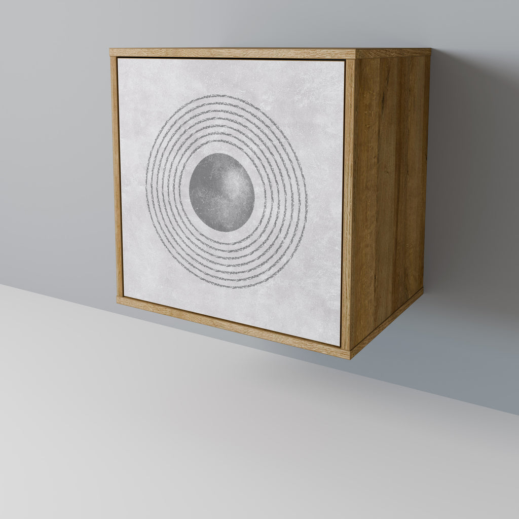 SOLID CIRCLES Sideboard mit 1 Tür in Eiche-Optik