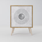 SOLID CIRCLES Sideboard mit 1 Tür in Eiche-Optik